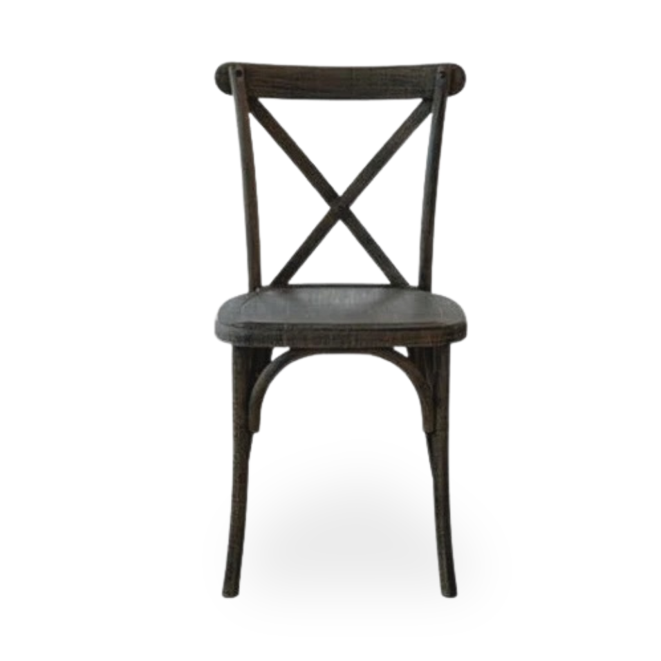 Resin wood event Crossback chair in the colour Ash Grey. 