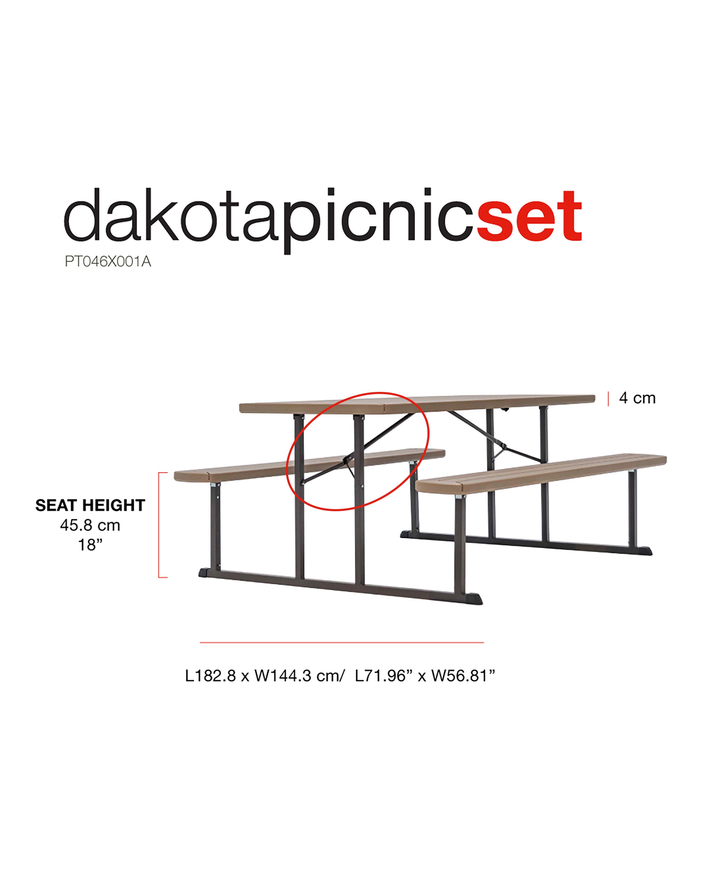 Dakota picnic table