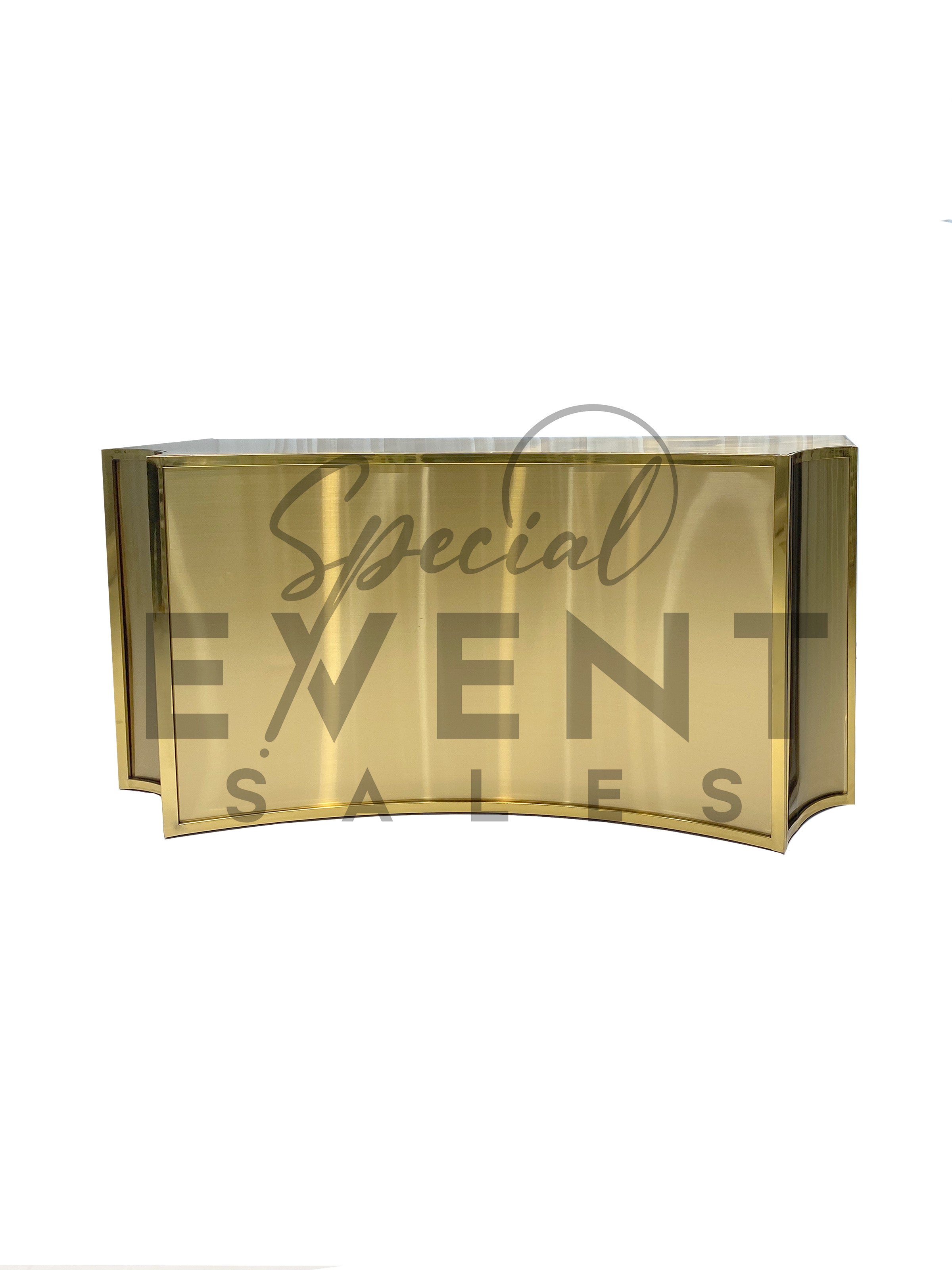 Gold stainless steel luxury bar for special events. 