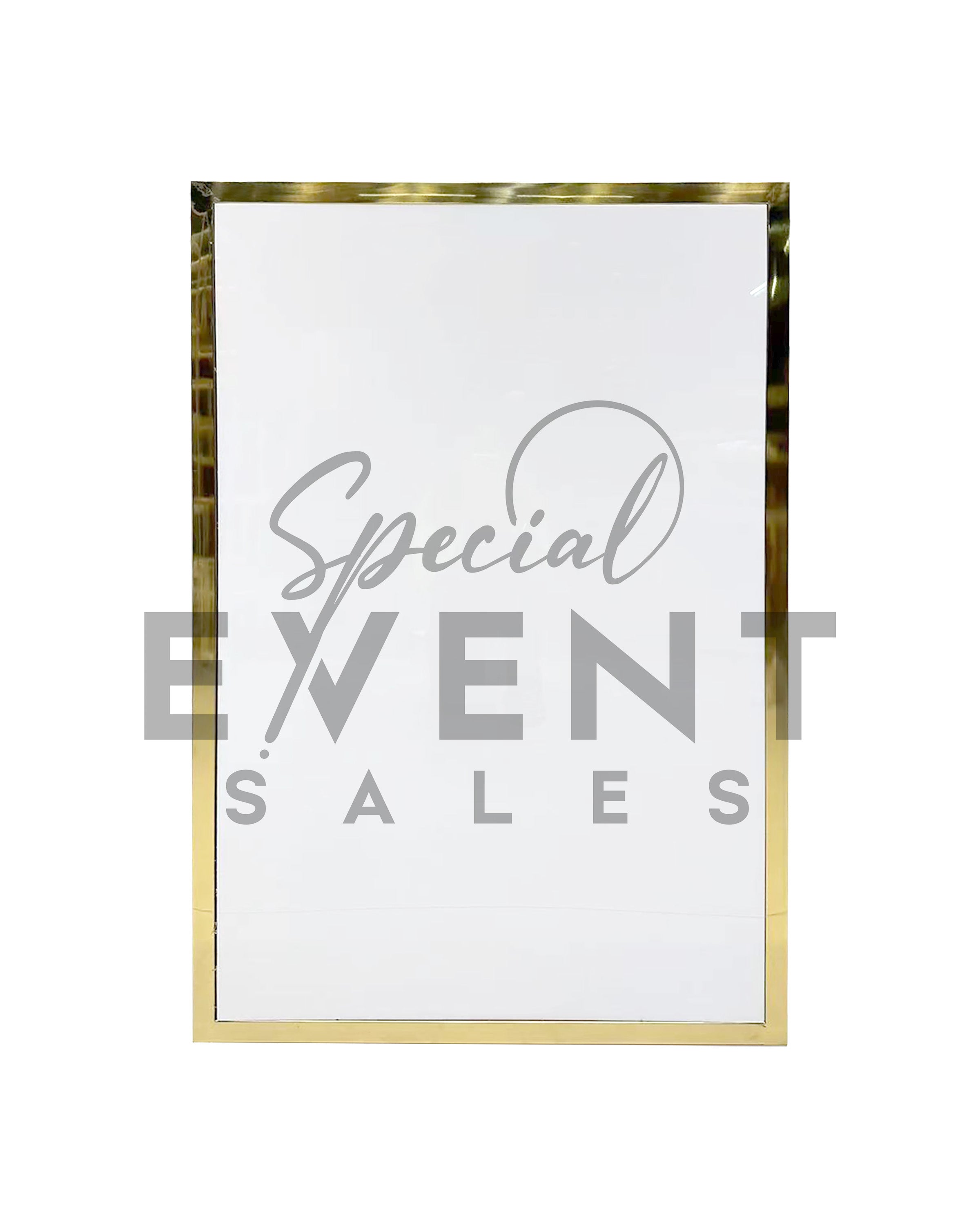 White acrylic and gold stainless steel luxury event square bar.