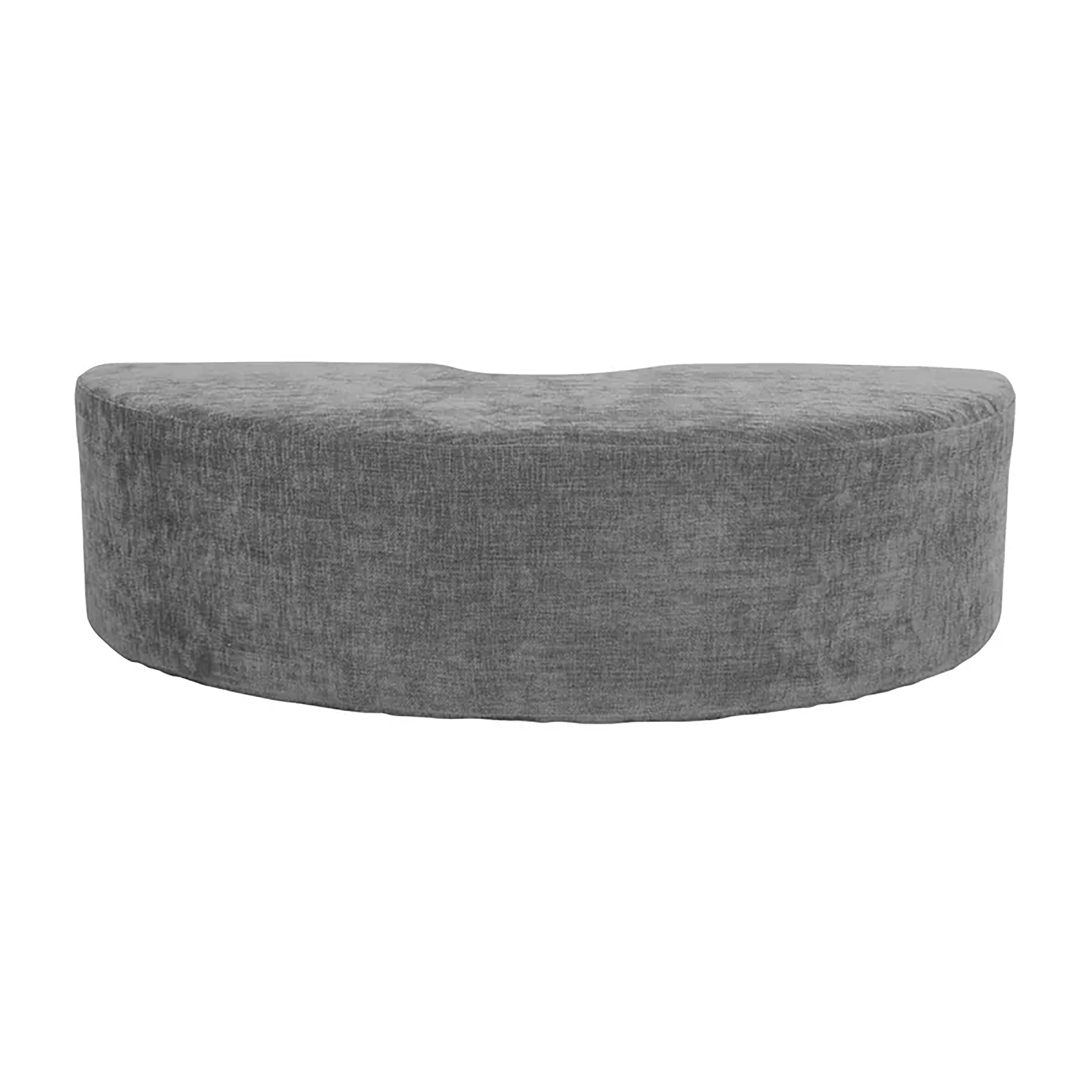Zetel Outside Corner Ottoman Grey Velvet