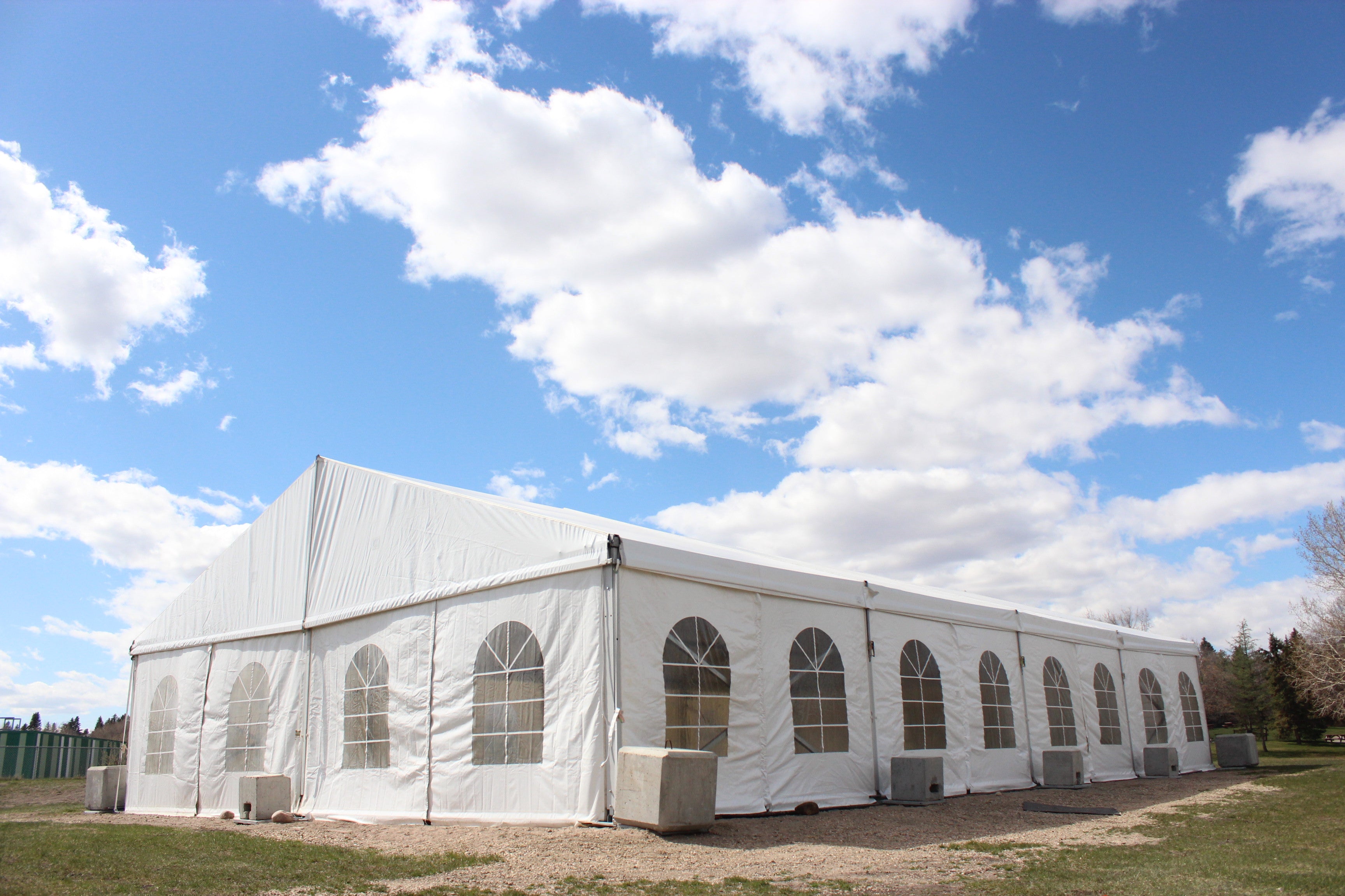 Clearspan Tent, 12M X 20M French Windows