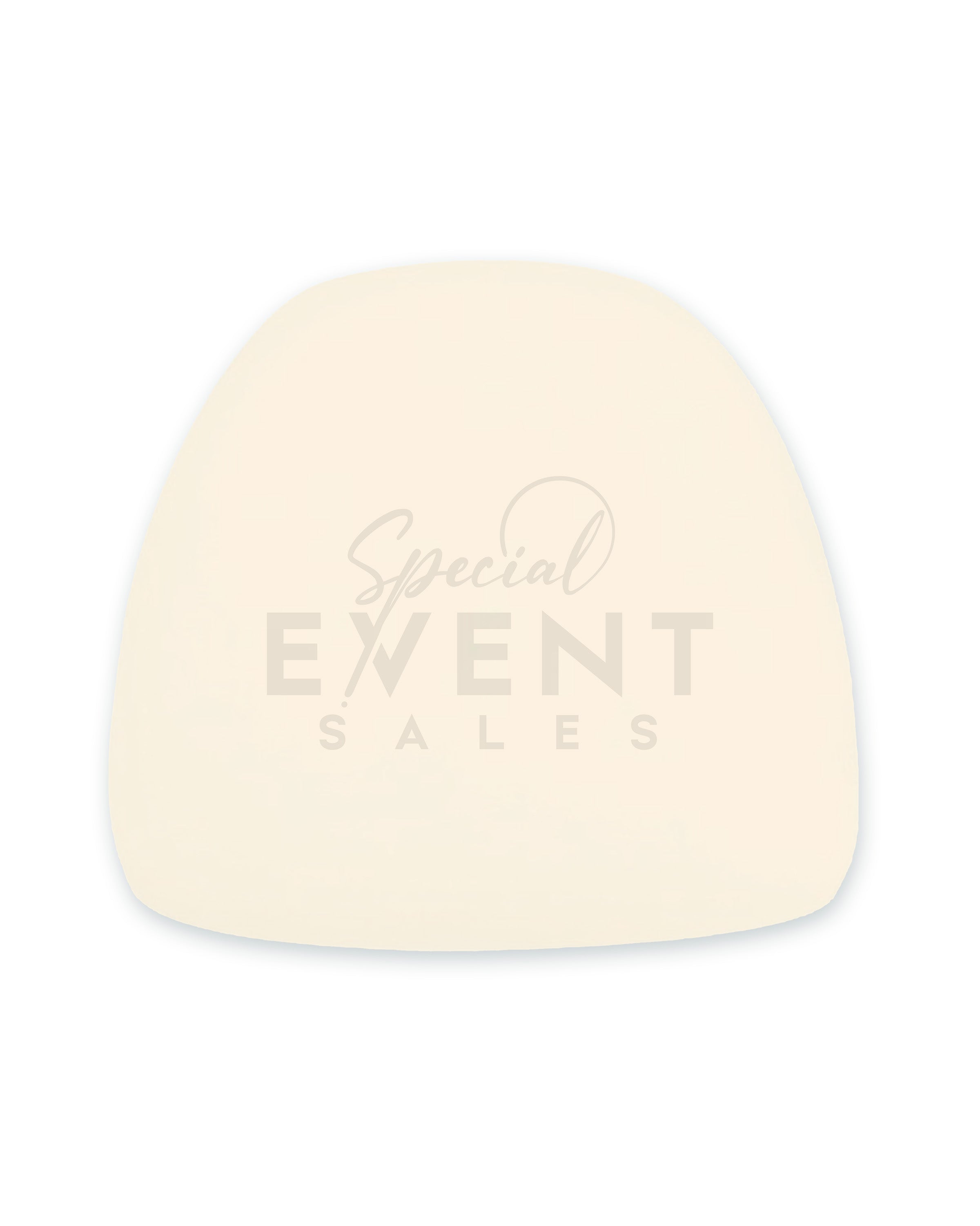 Soft ivory Chiavari chair bonnet for special events.