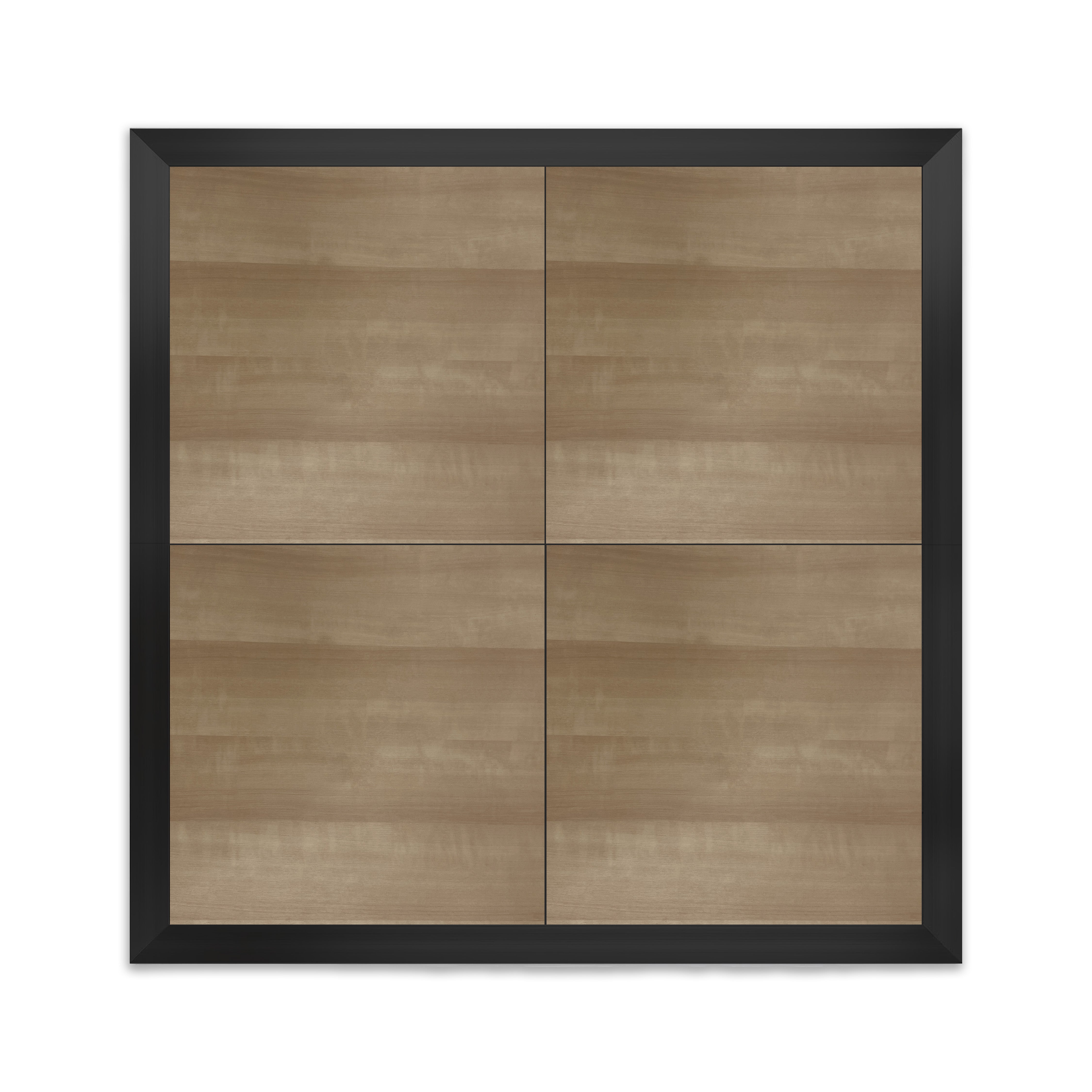 Maple wood DancePro premium event dance floor with black aluminum trim around the edge. 