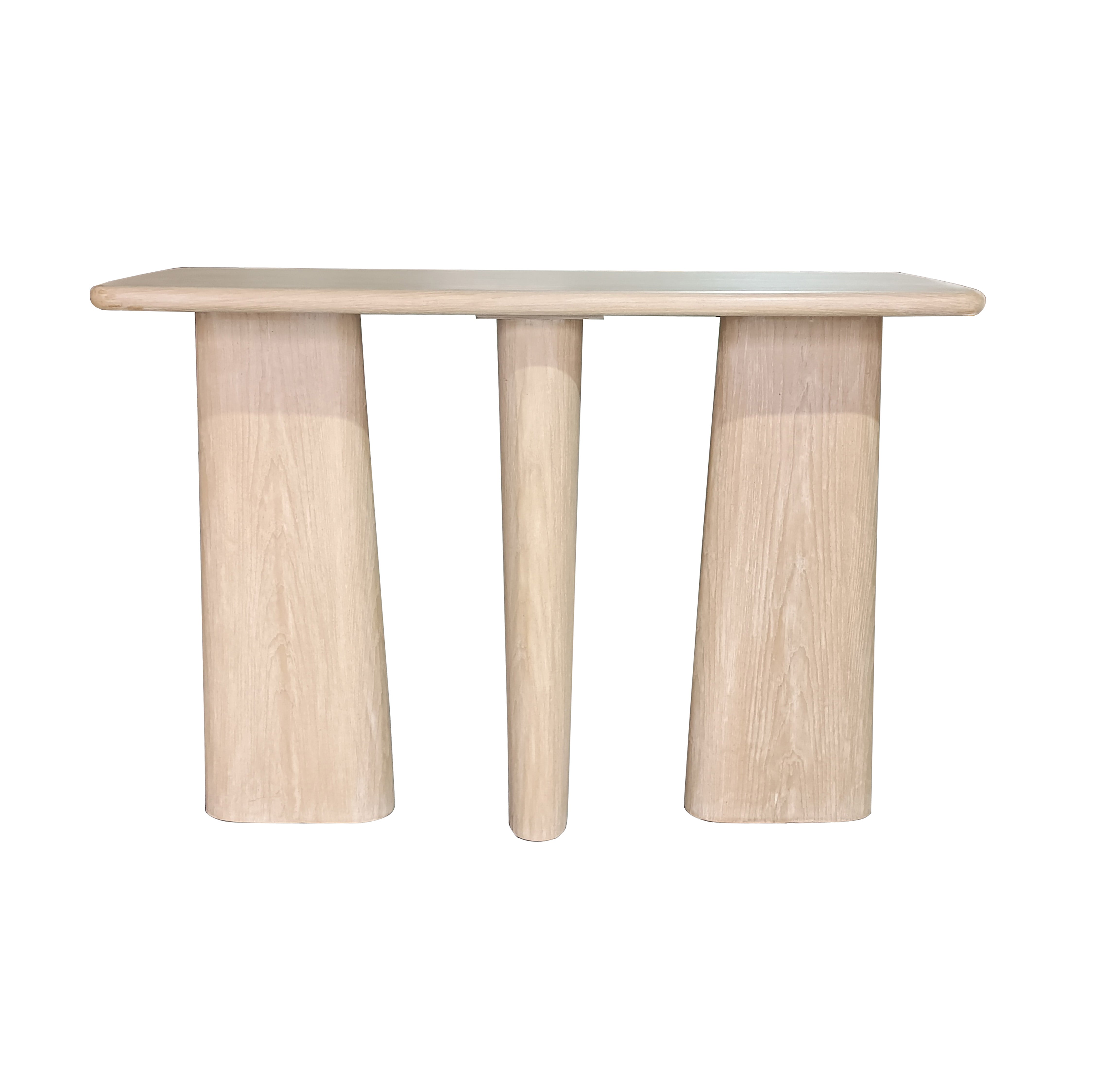 NATURAL WOOD CONSOL TABLE