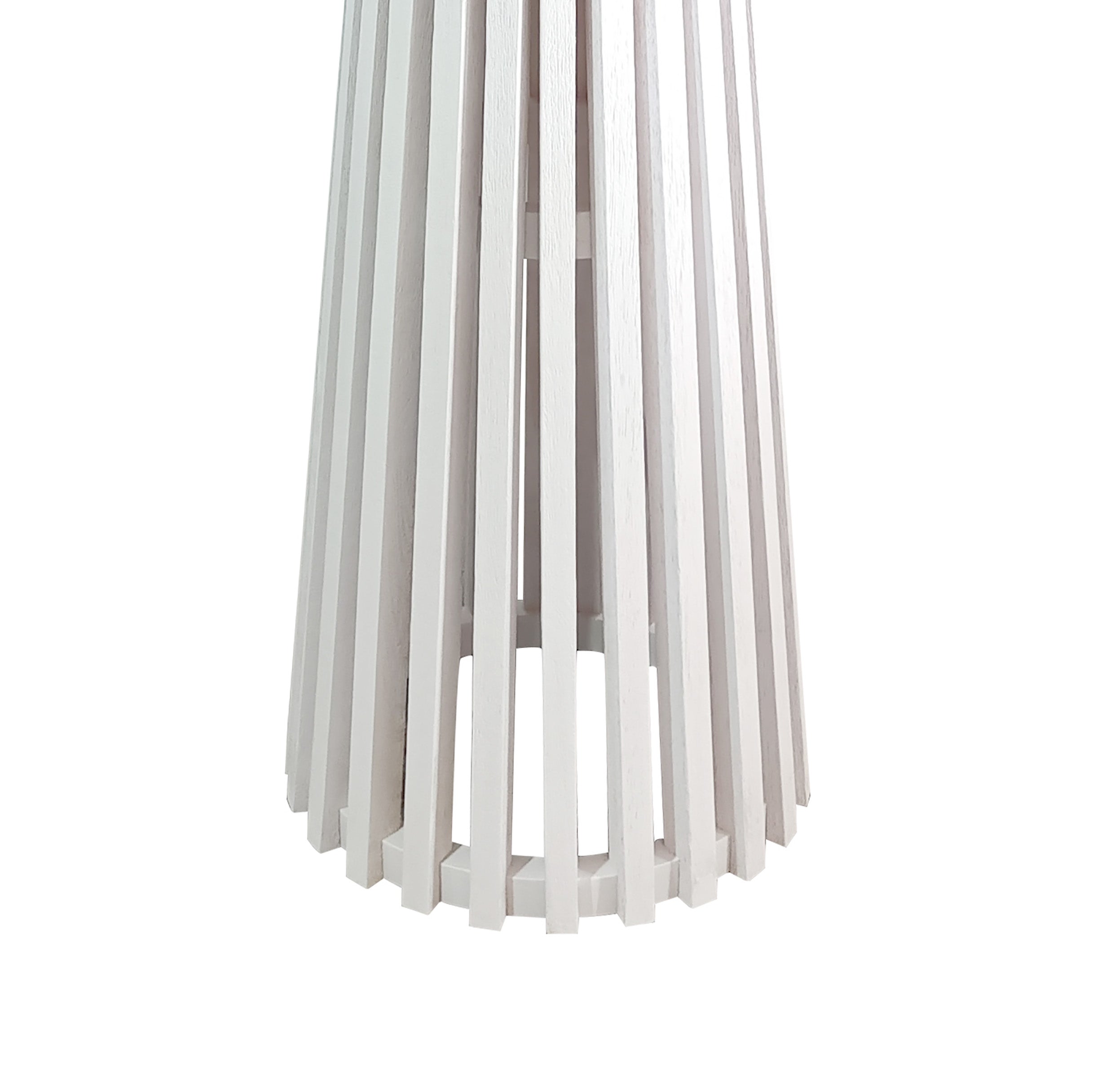 Matte White Slatted Cocktail Table