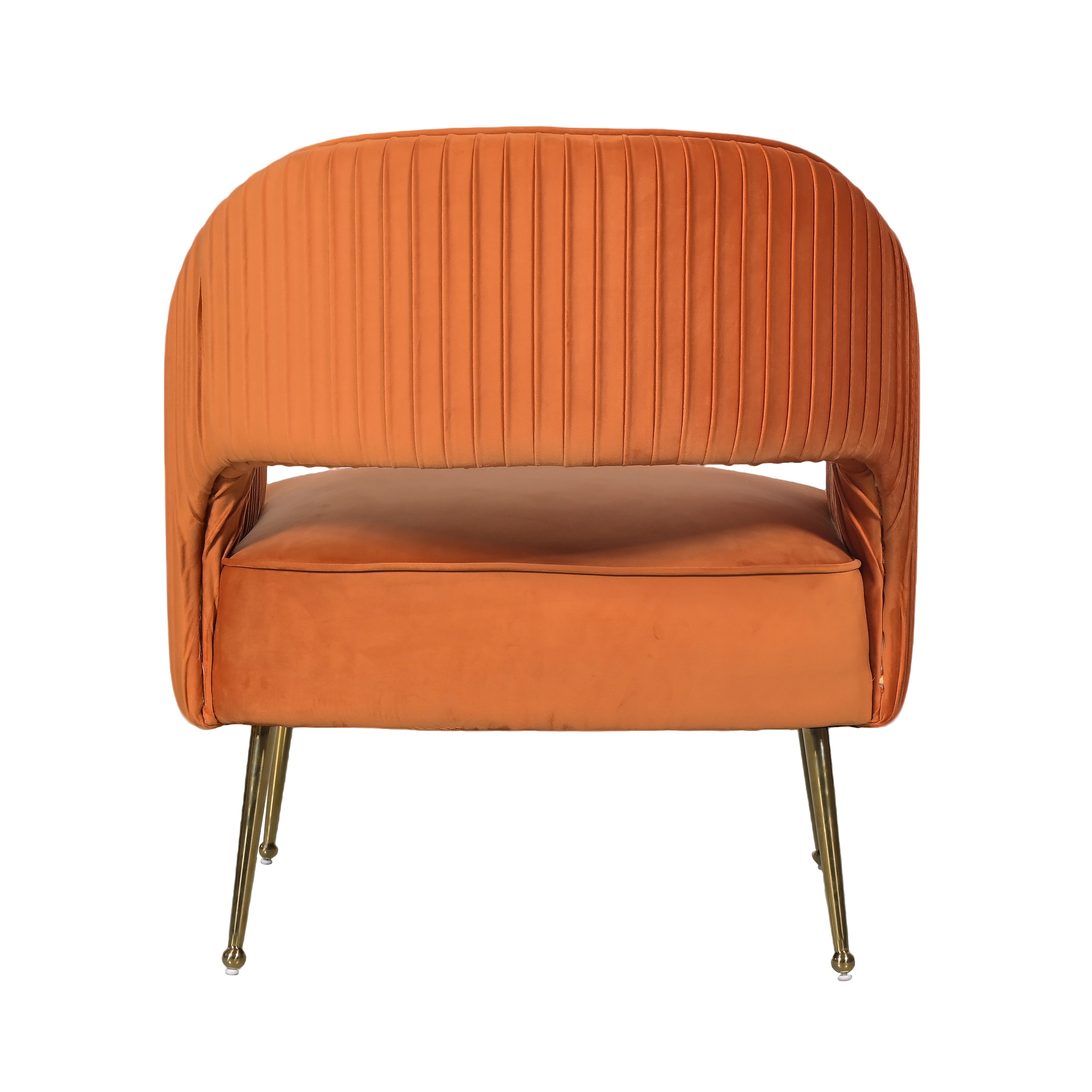 BROWN VELVET MANHATTAN ACCENT CHAIR