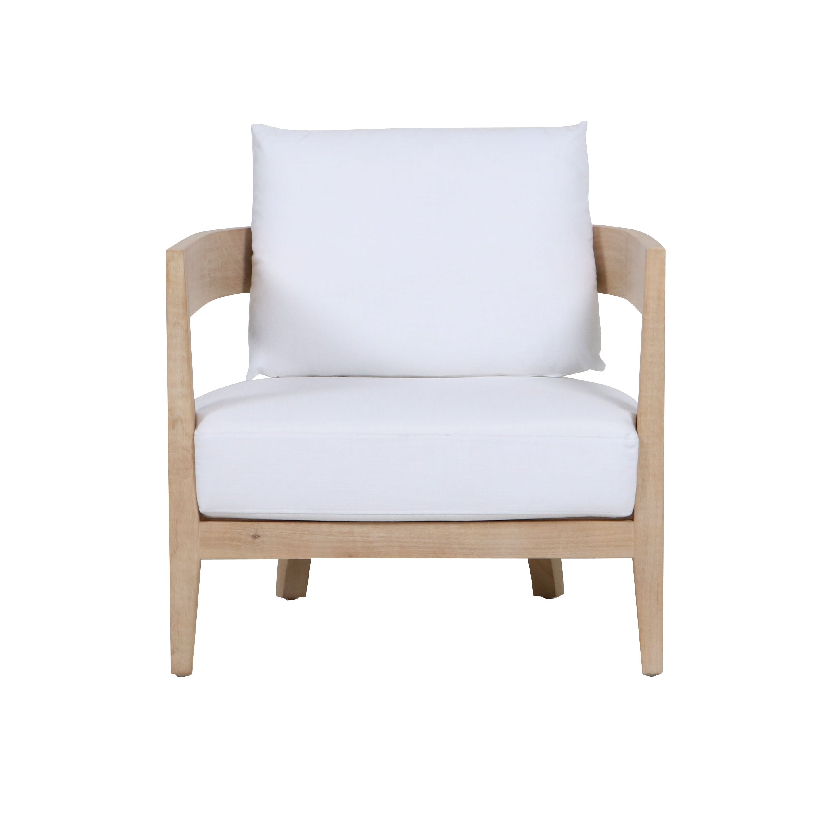 Balmain Lounge Armchair, White Linen