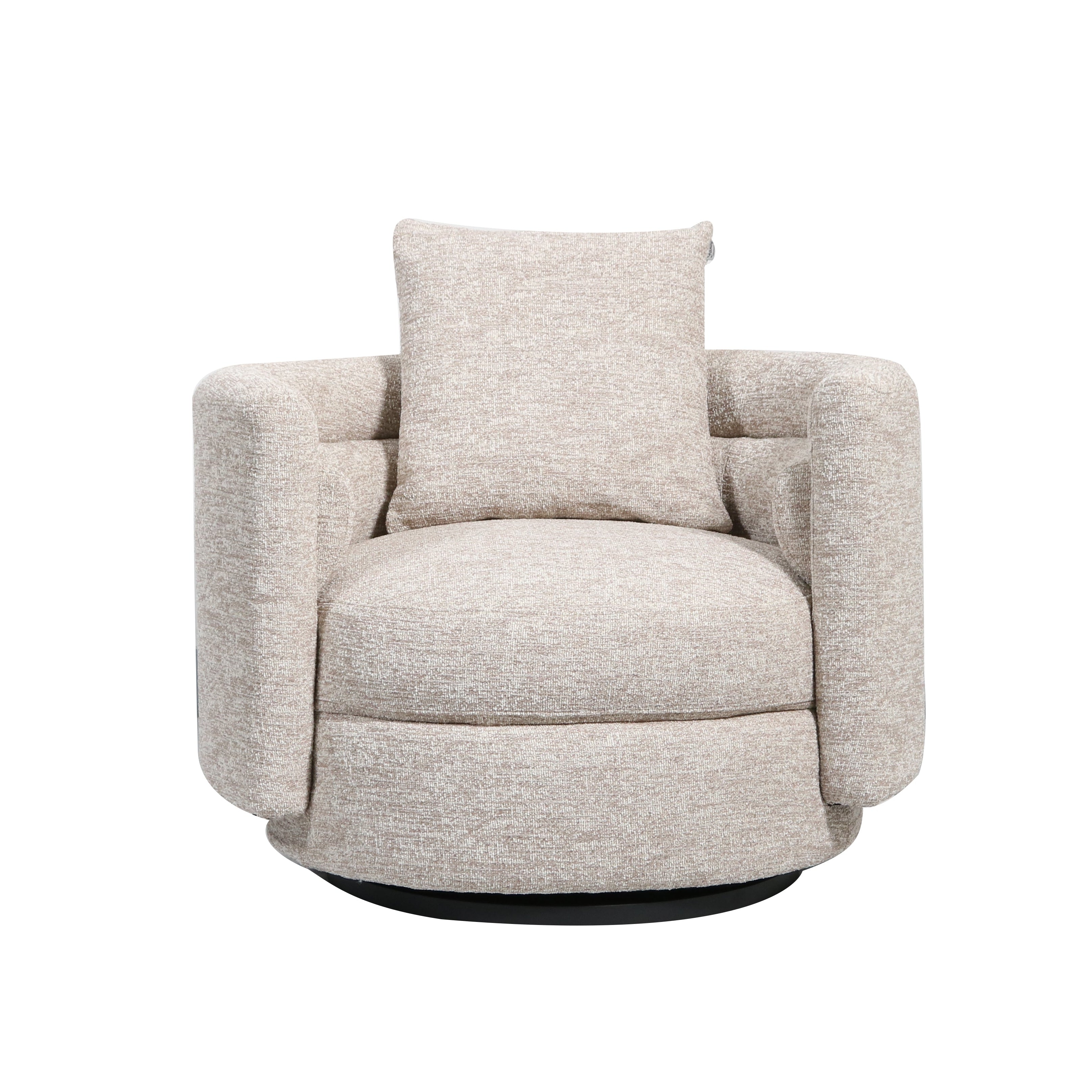 Xander Barrel Chair, White Velvet