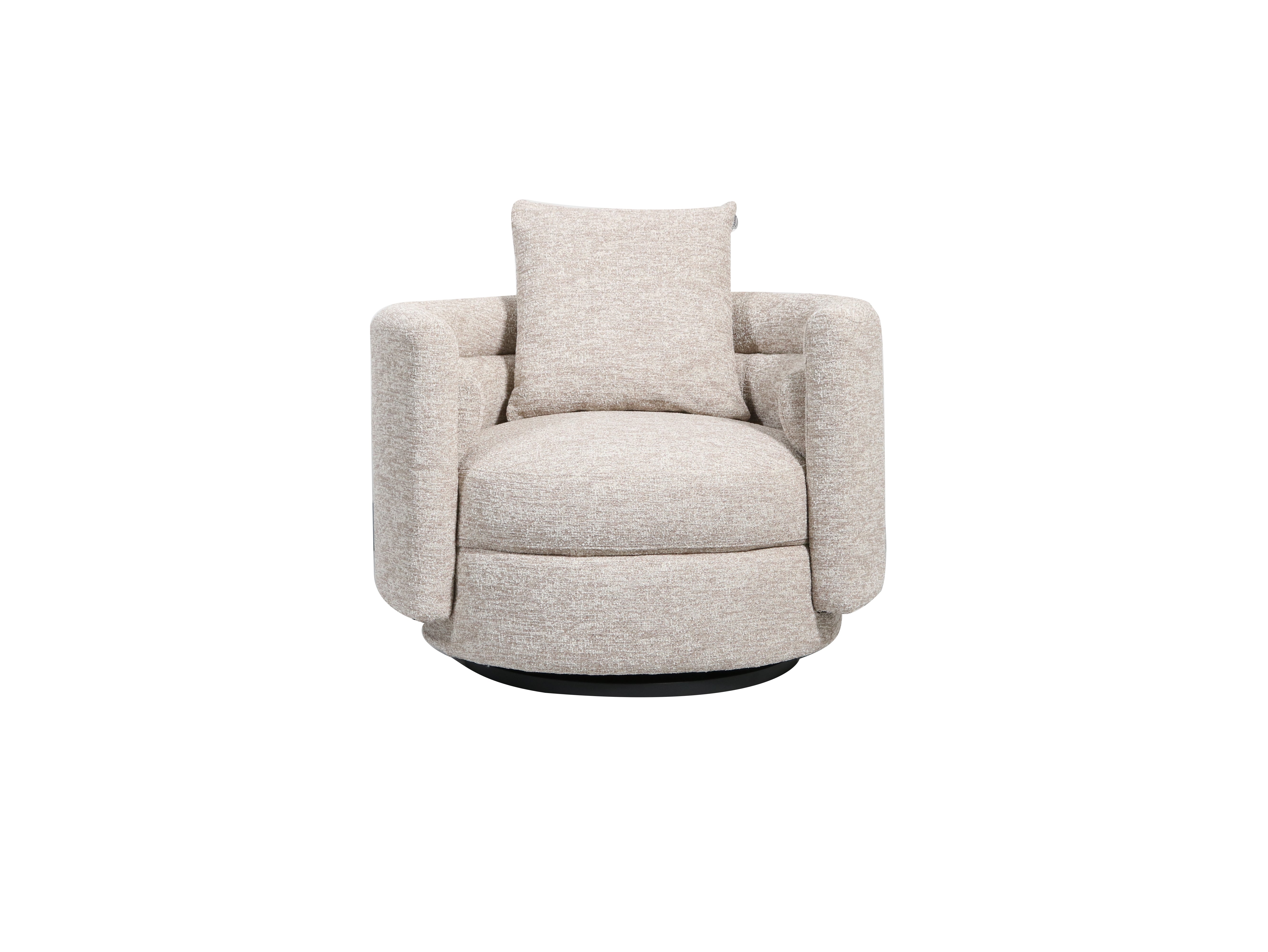 Xander Barrel Chair, White Velvet