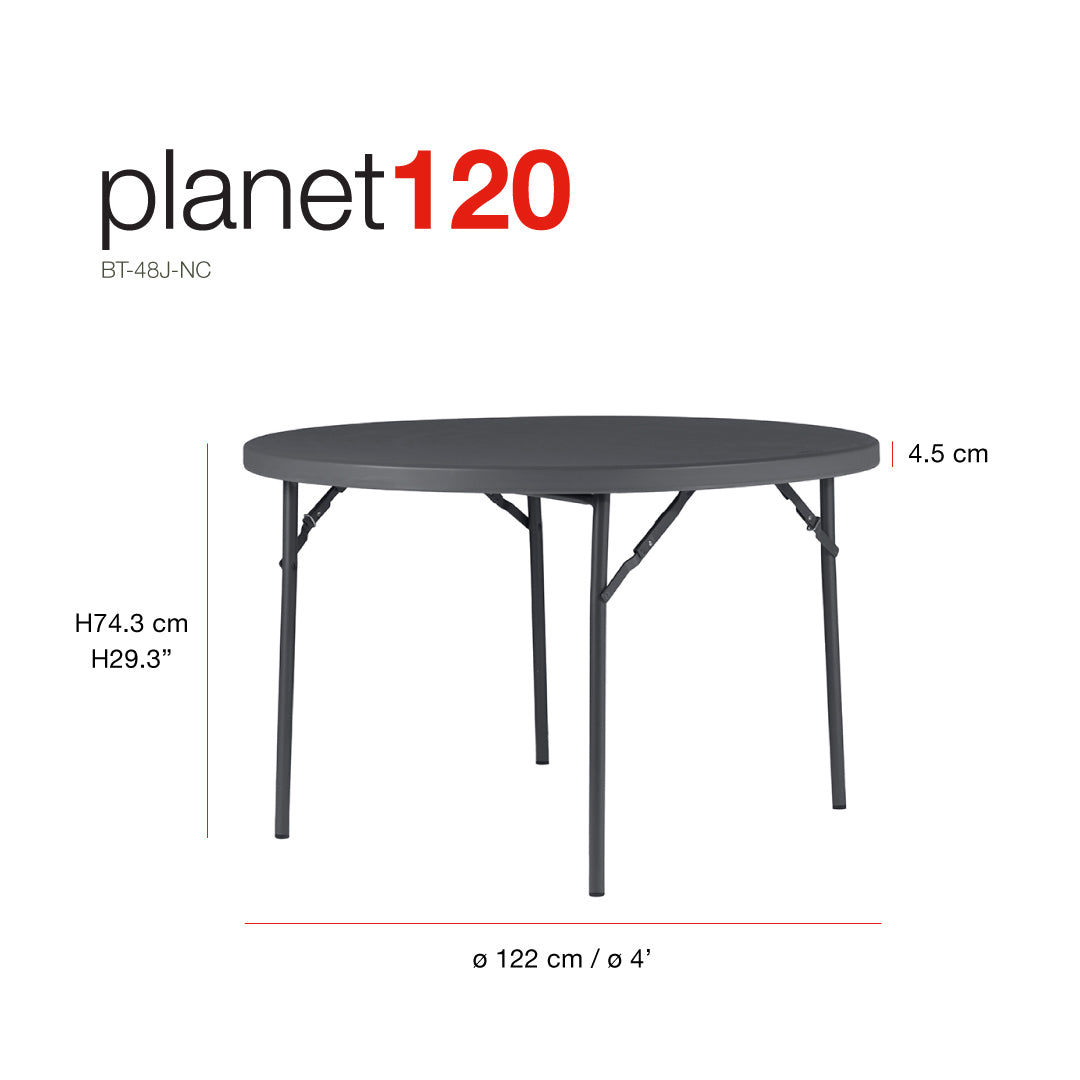 Zown Folding Table, Planet120 (48" Round) New Classic