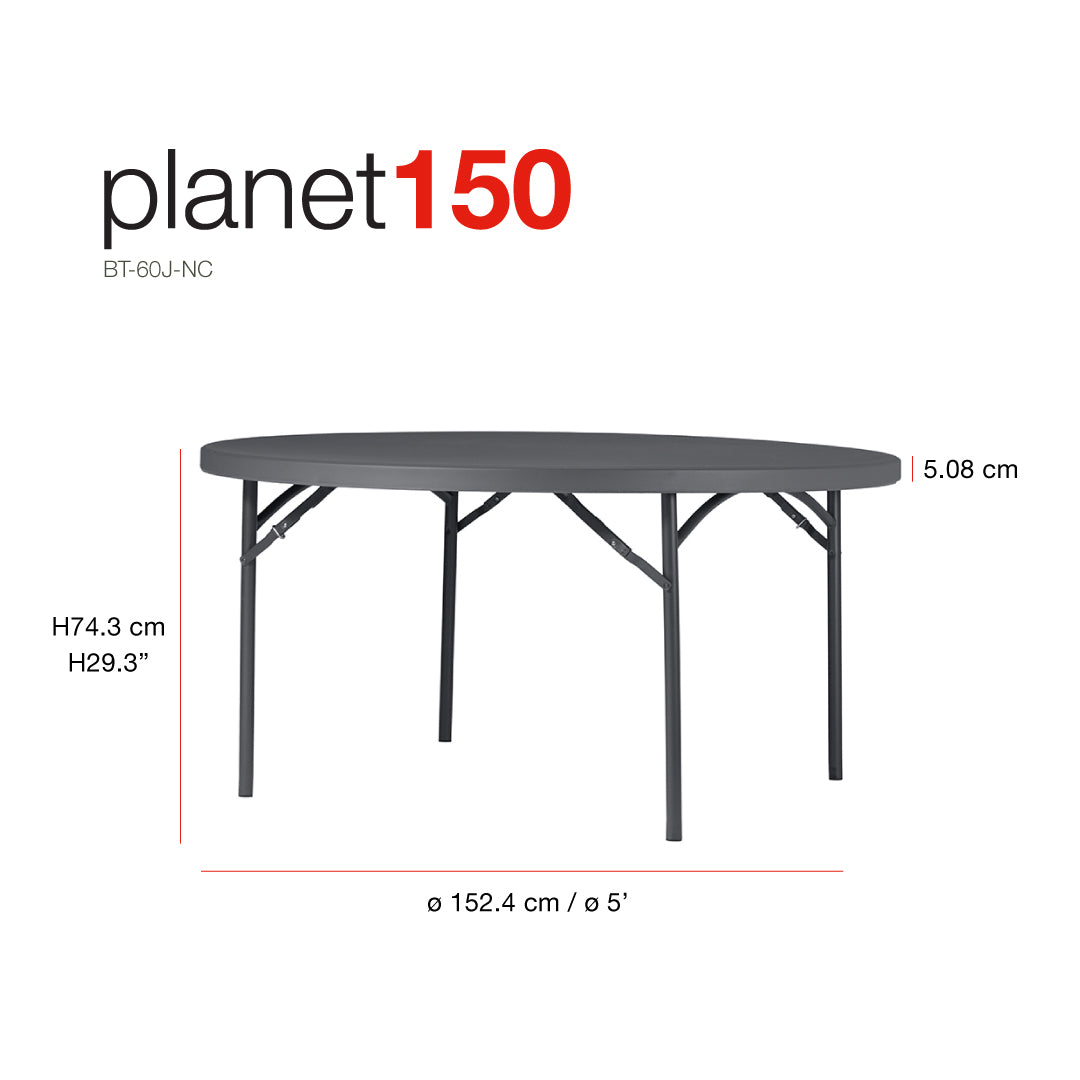 Zown Folding Table, Planet150 (60" Round) New Classic