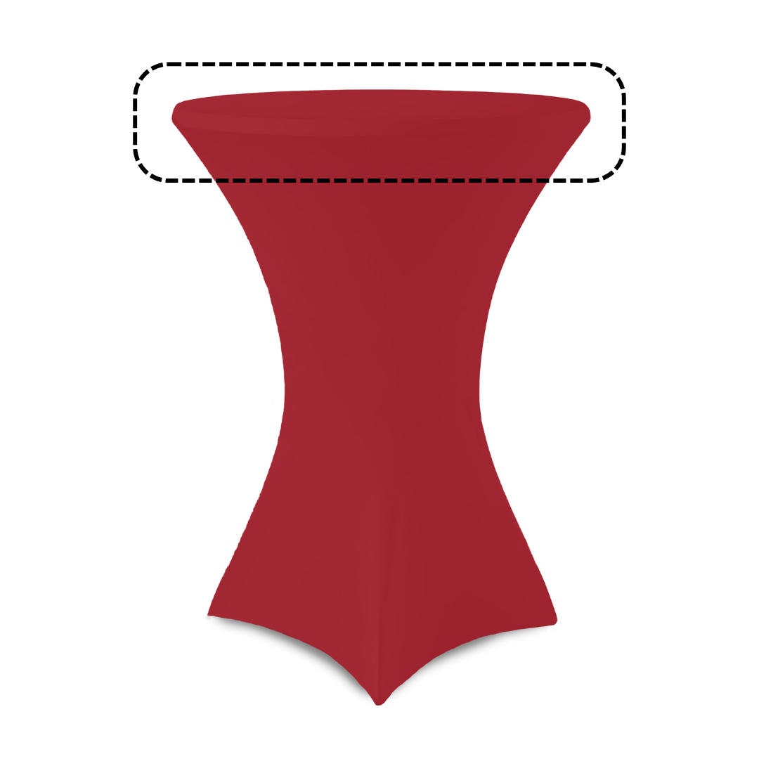 Stretch Topper, Cocktail Red 30"