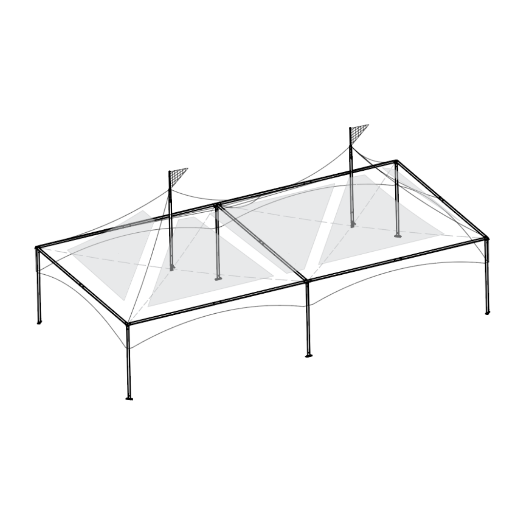 Marquee Tent, 20' x 40' Clear Top