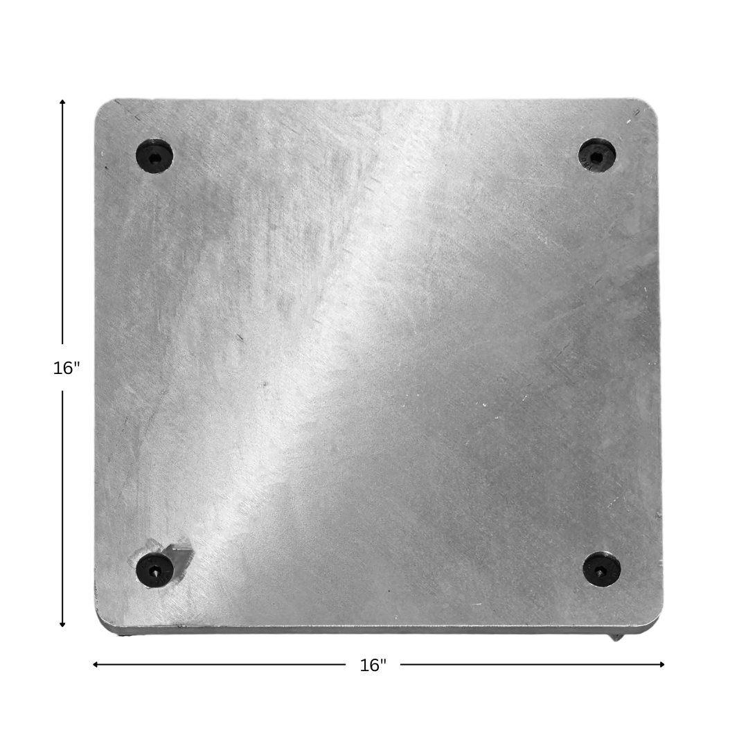 Top Plate, Aluminum 16" X 16" X 6mm