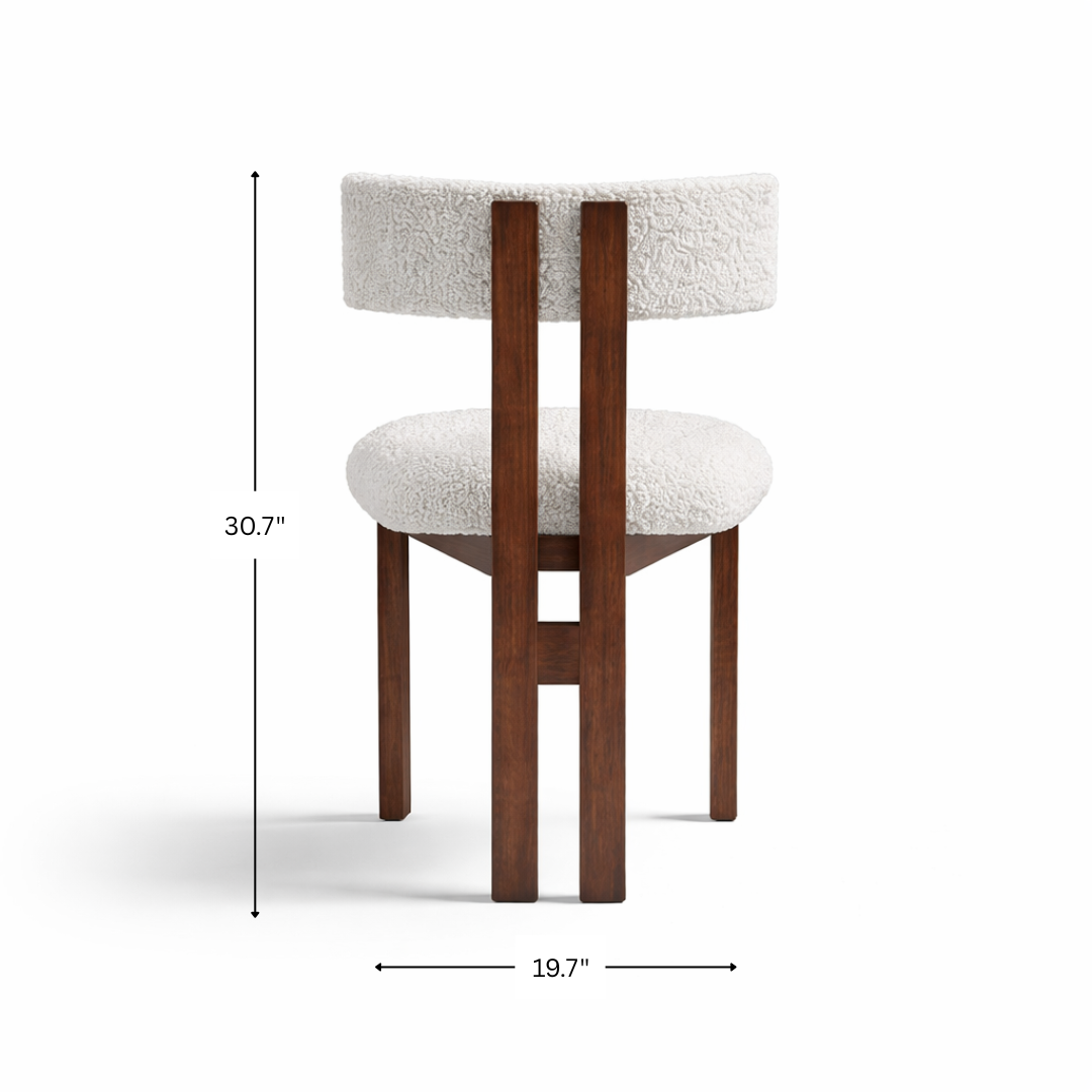 Elegance Boucle Natural Chair
