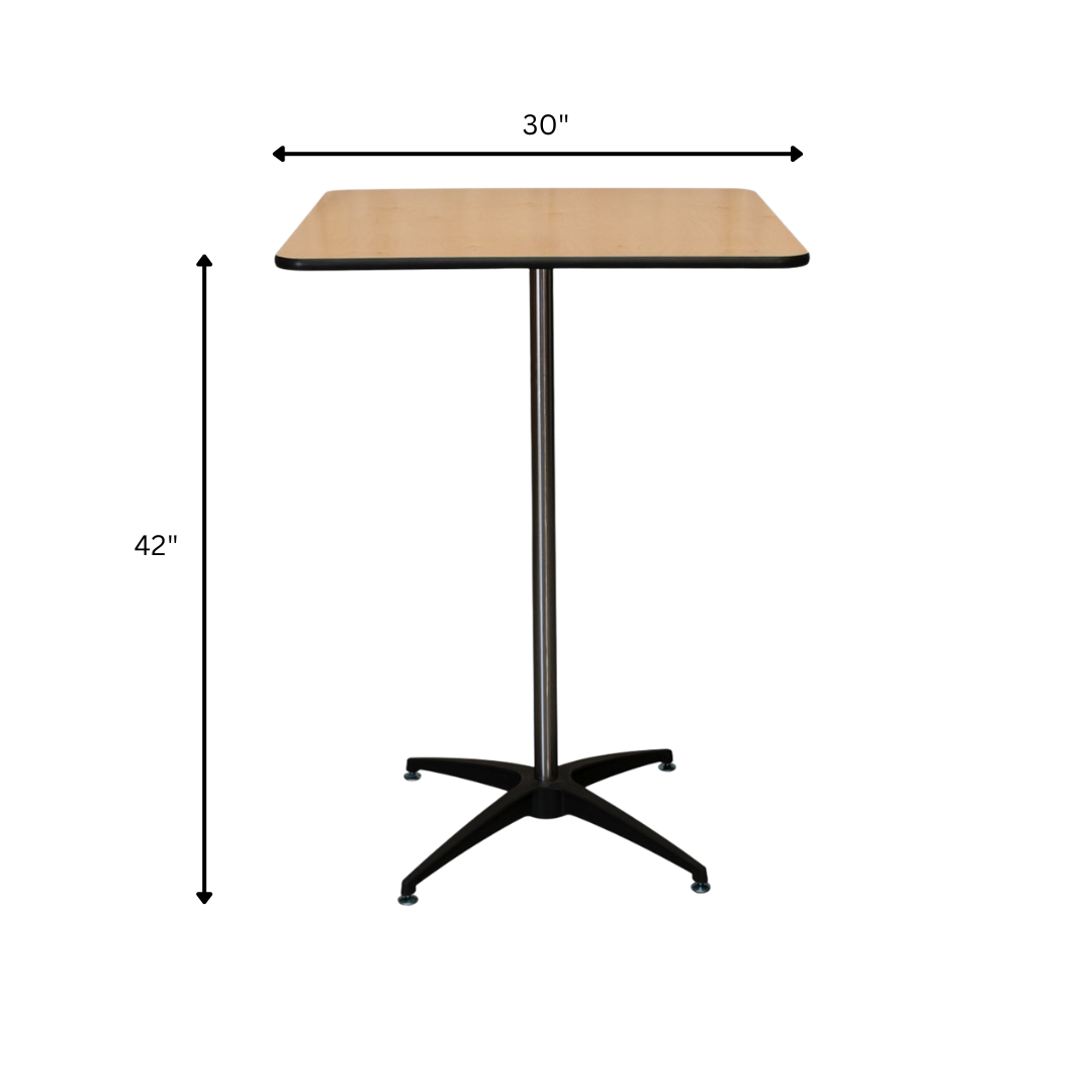 Table, 30" Square Cocktail 42" High