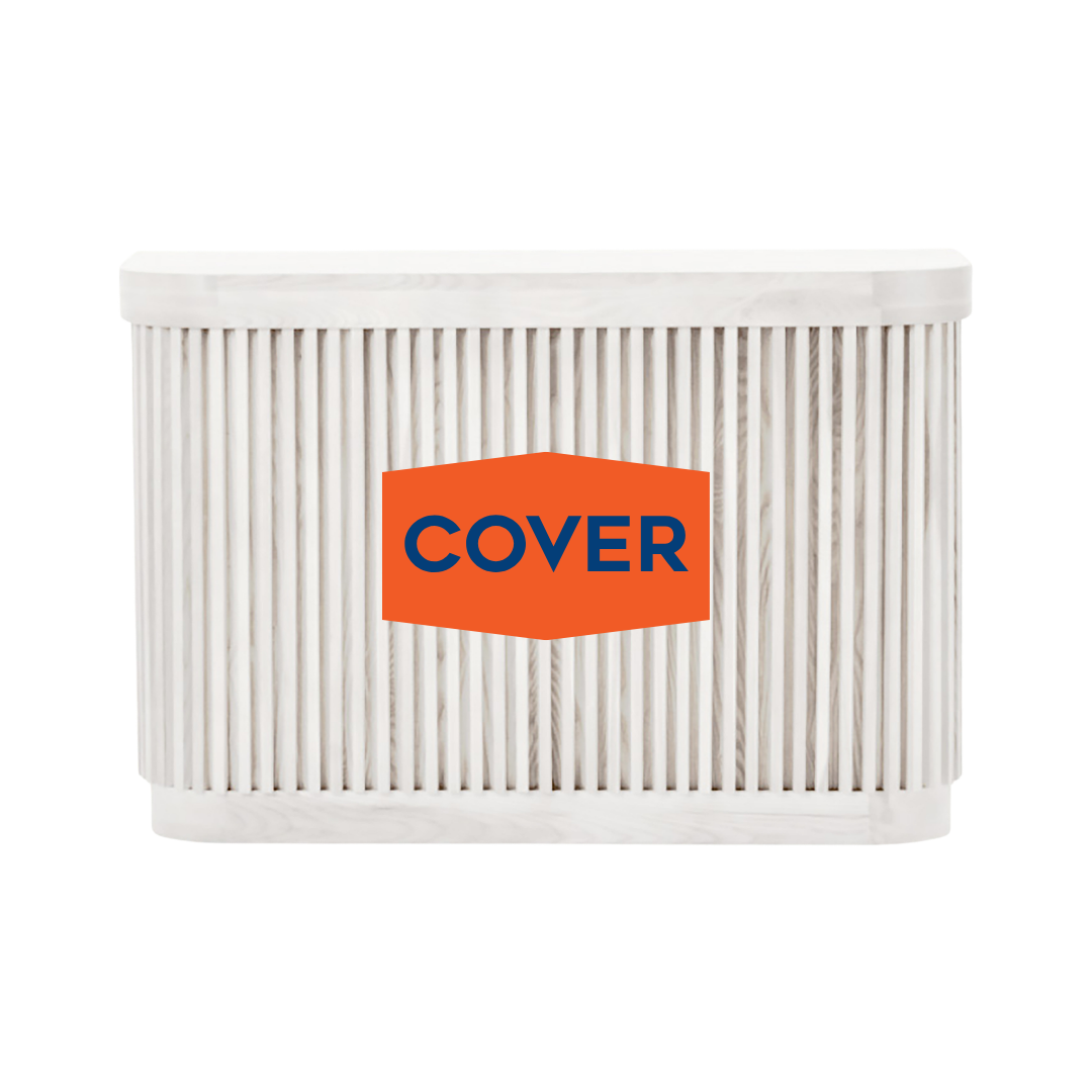 BLACK COVER- FLUTED WOOD EVENT BAR