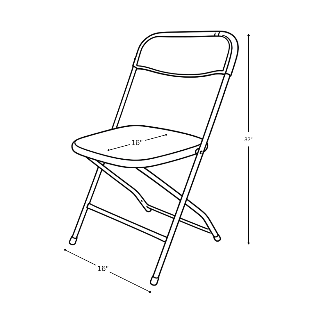 Off White Pro Series Folding Chair