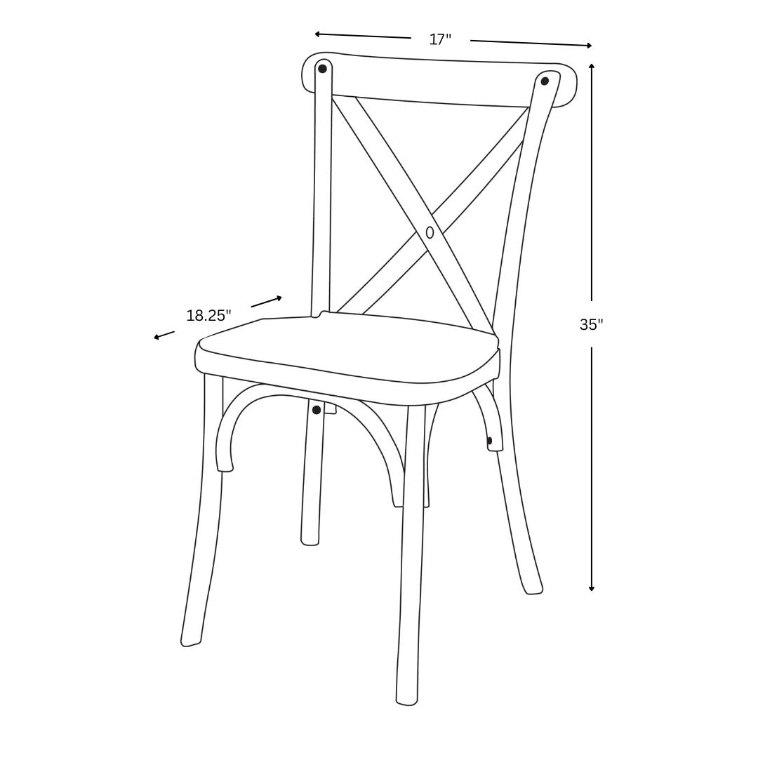 Chair, Crossback Limewash Resin