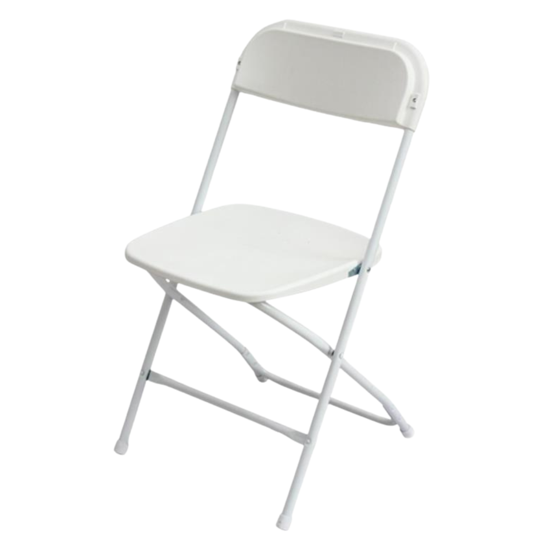 Chair, Folding White Seat & White Frame Advantage Series