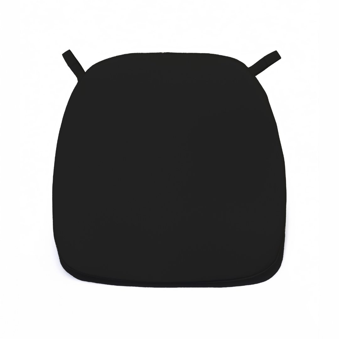 Chair Cushion Black For Crossback Velcro Style