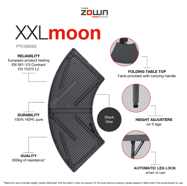 Zown Table XXLmoon (36" Serpentine) NC