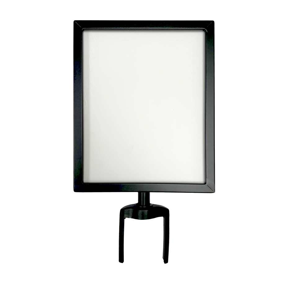 Signholder For Tape Top Stanchion Black