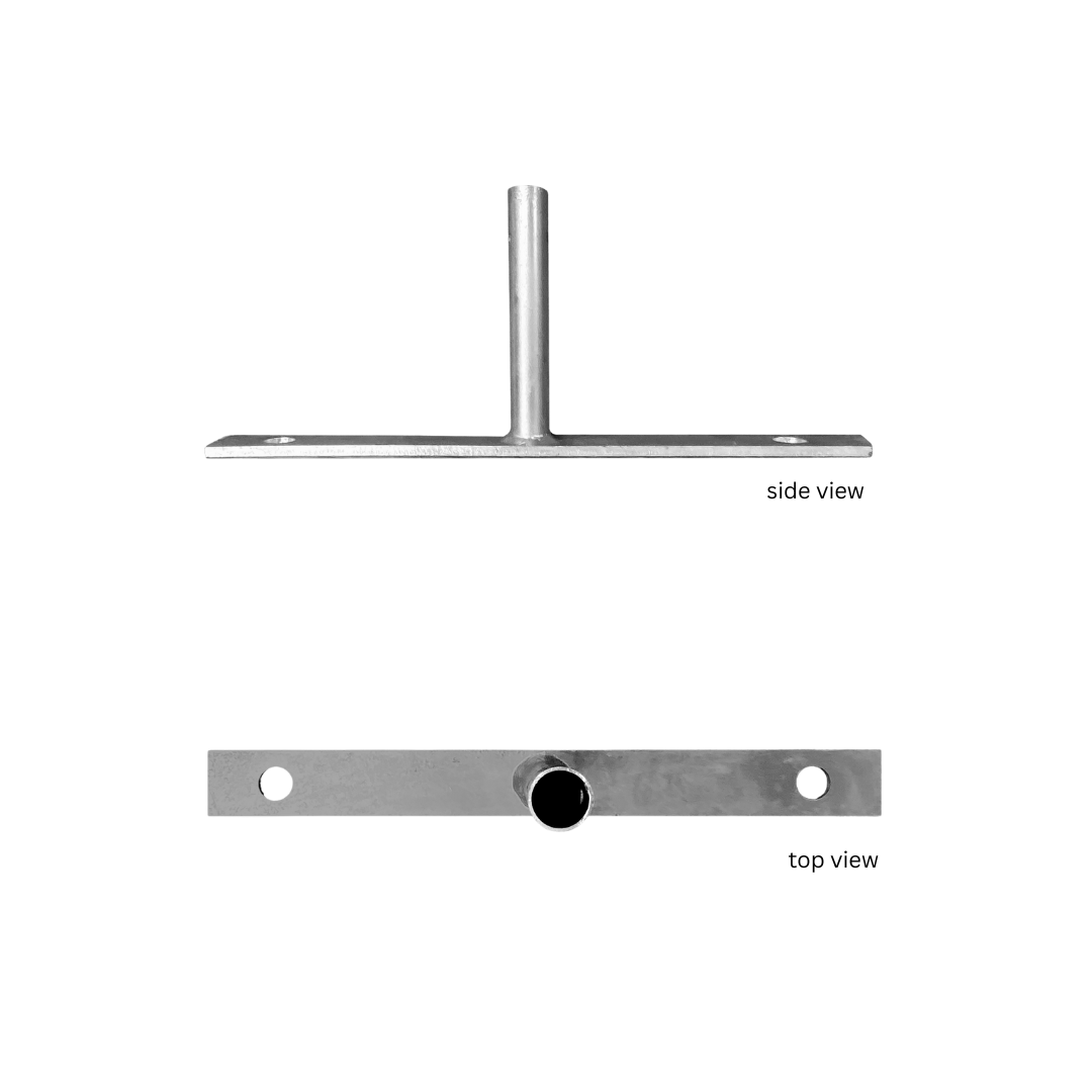 Silver fence base for event gate used for public events
