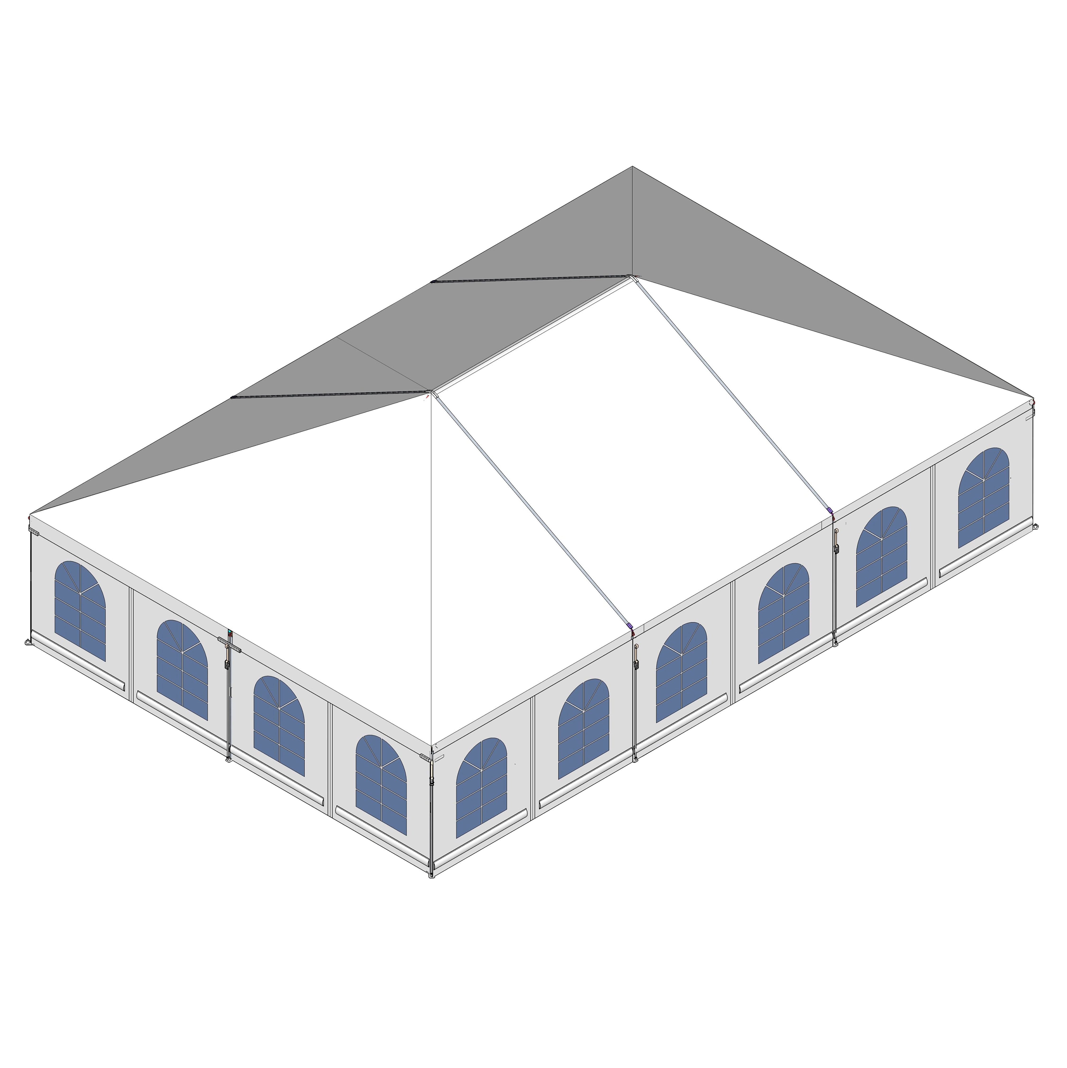 Turbotrack Tent, 30' x 45' French Window Walls