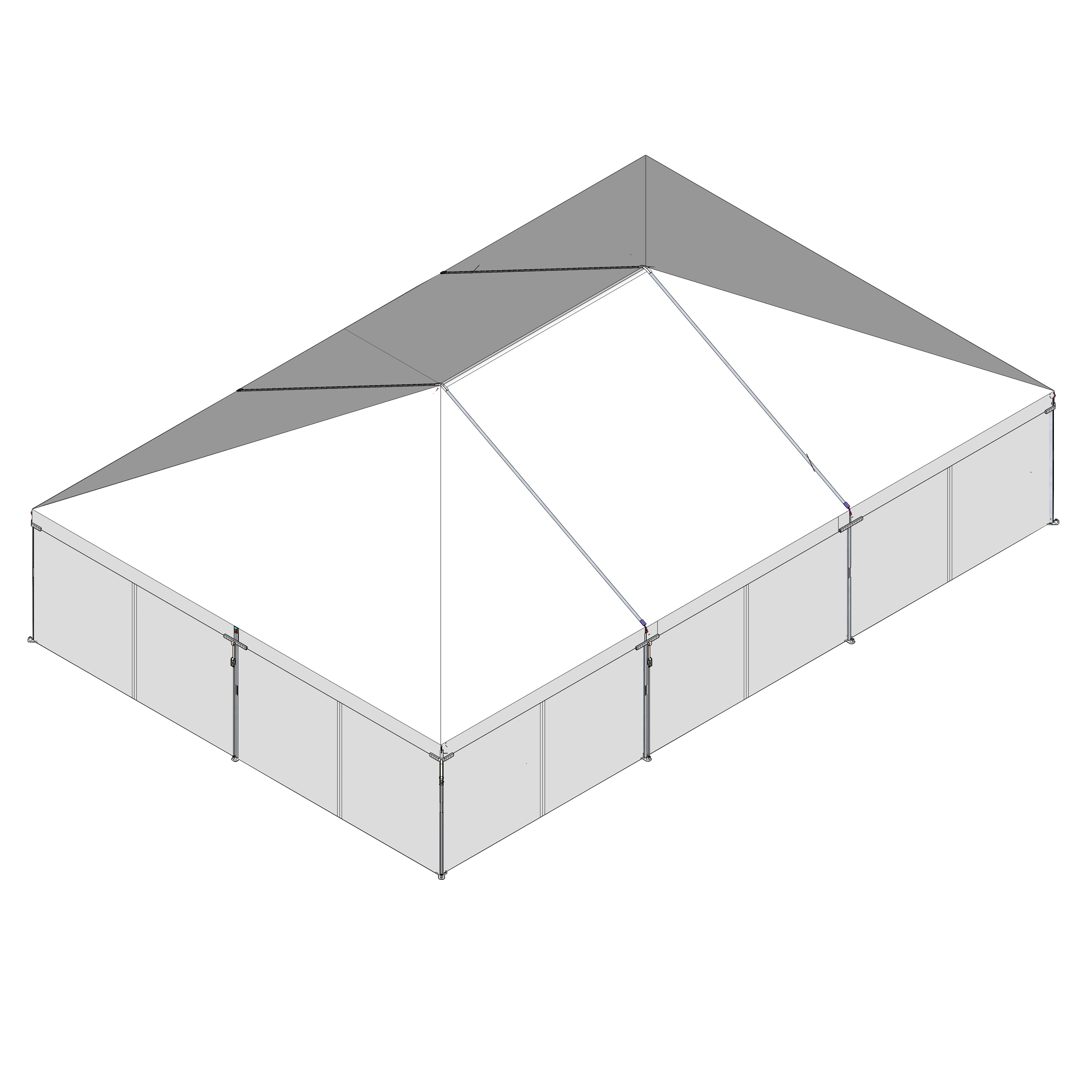 Turbotrack Tent, 30' x 45' Plain Walls