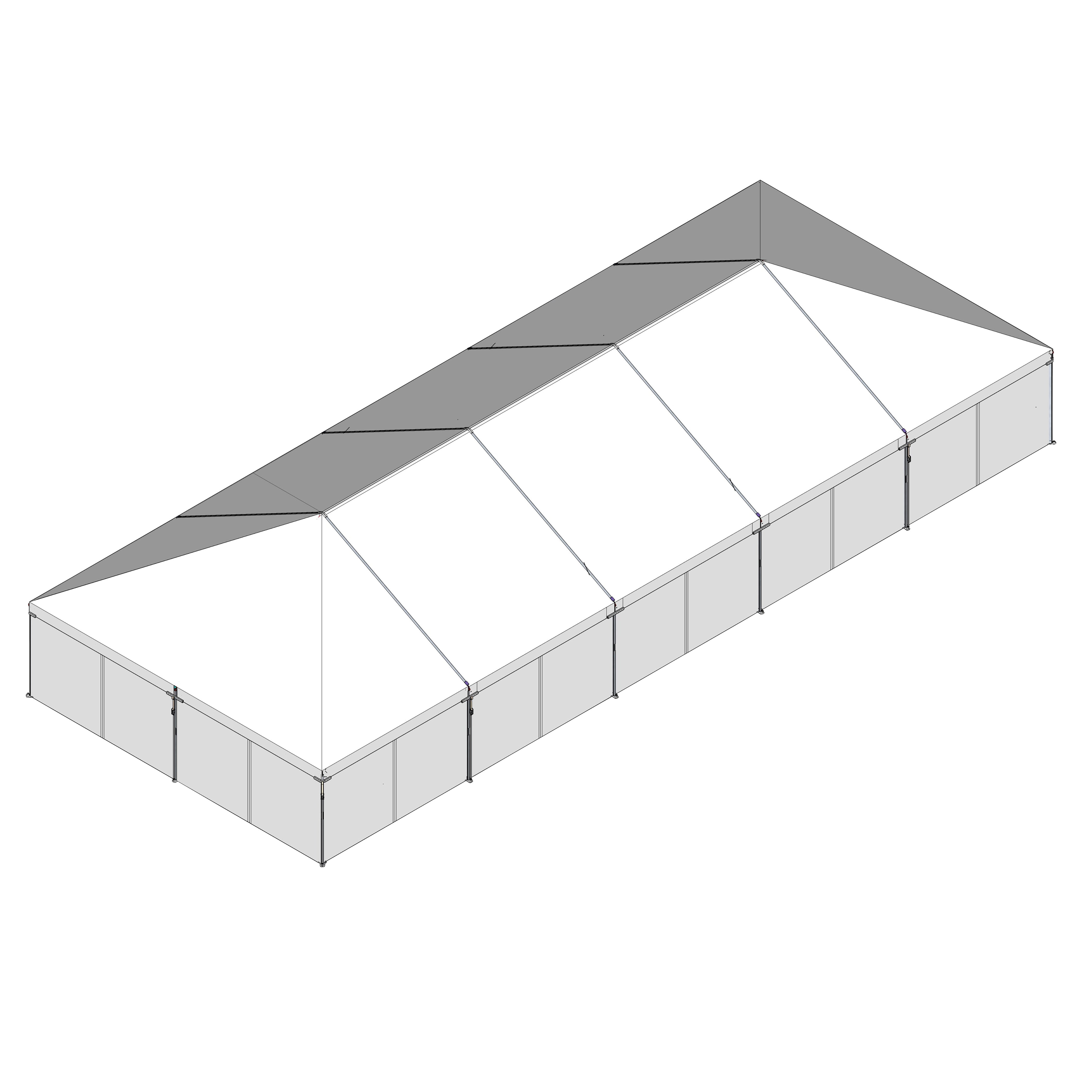 Turbotrack Tent, 30' x 75' Plain Walls