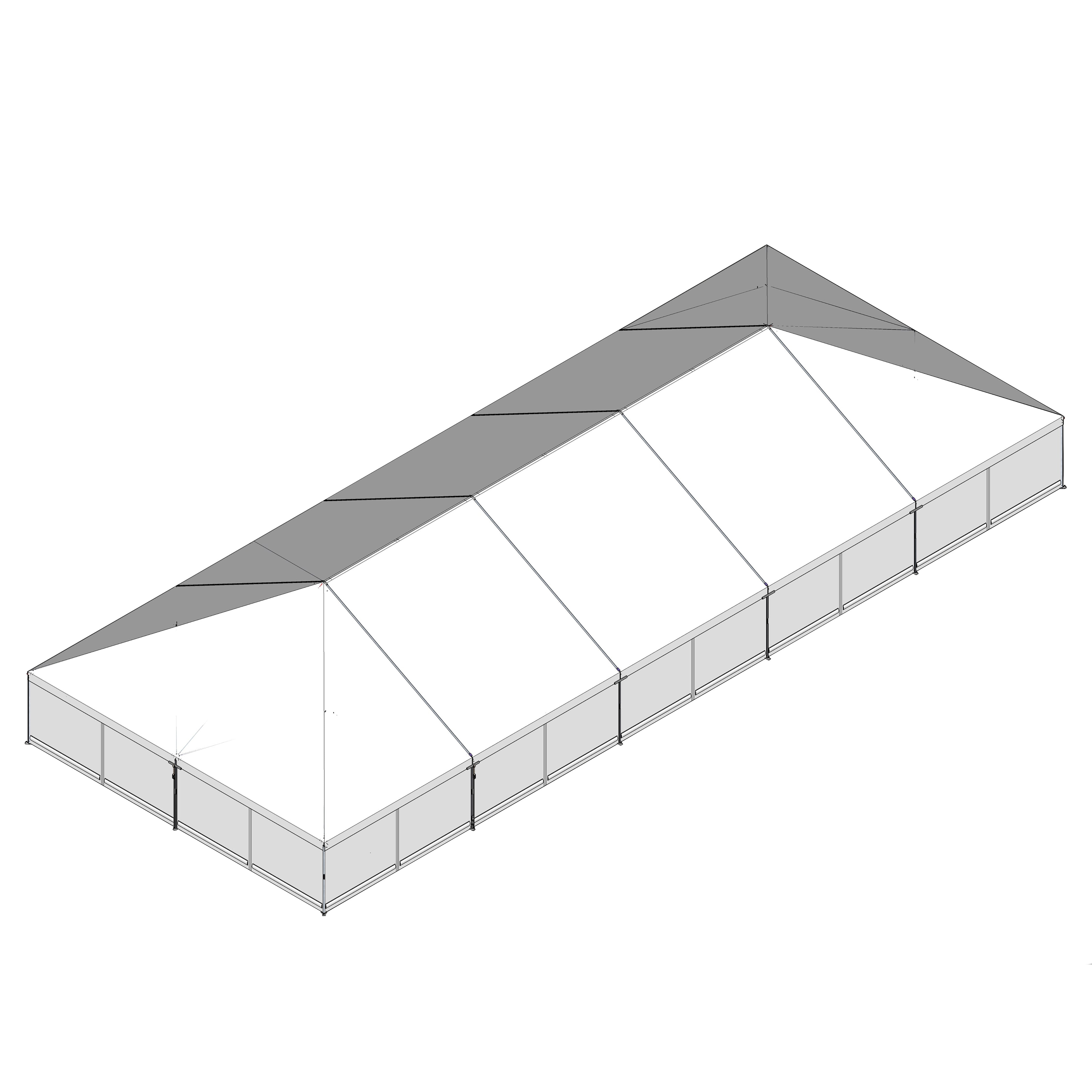Turbotrack Tent, 40' x 100' Plain Walls