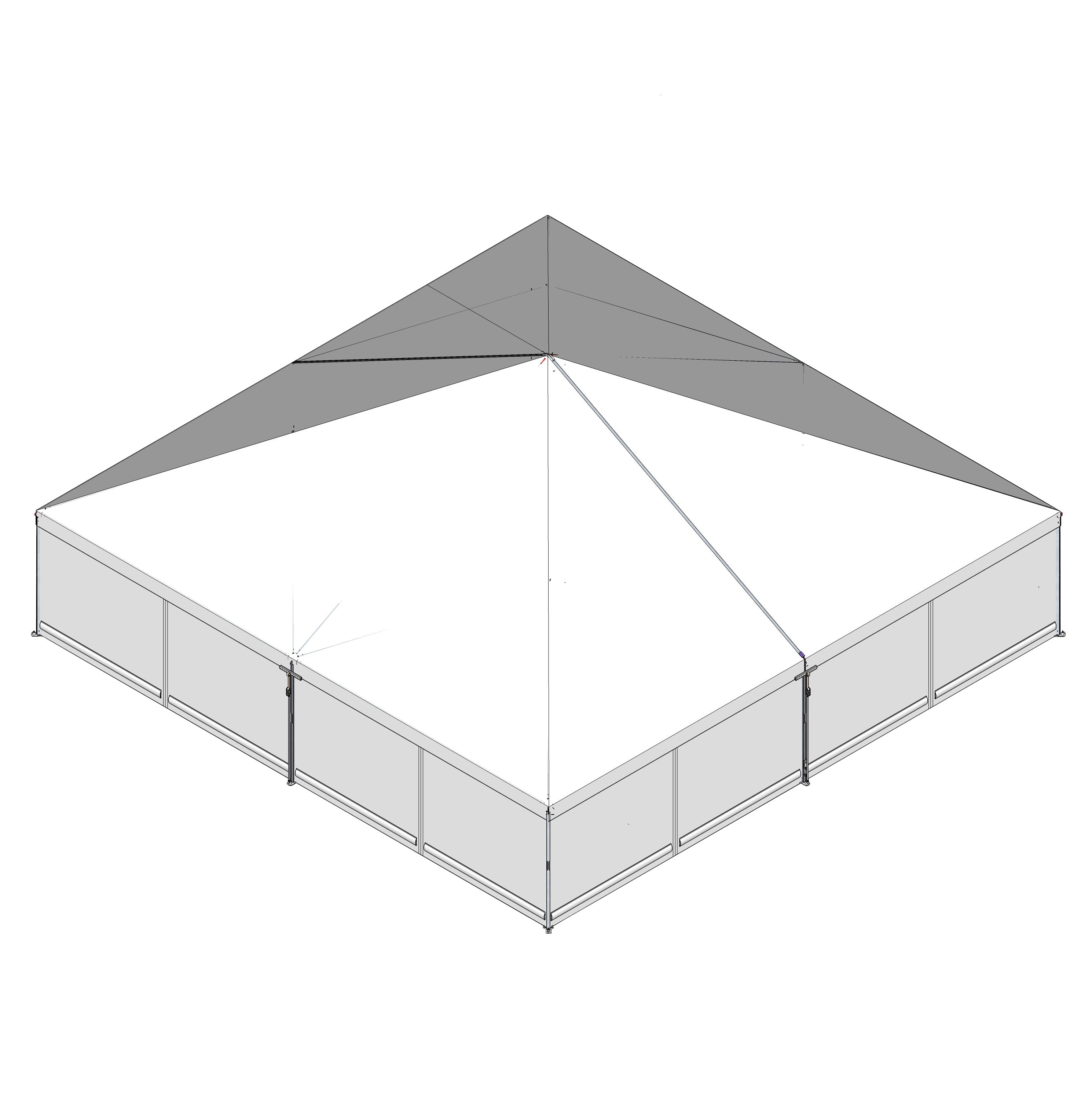 Turbotrack Tent, 40' x 40' Plain Walls