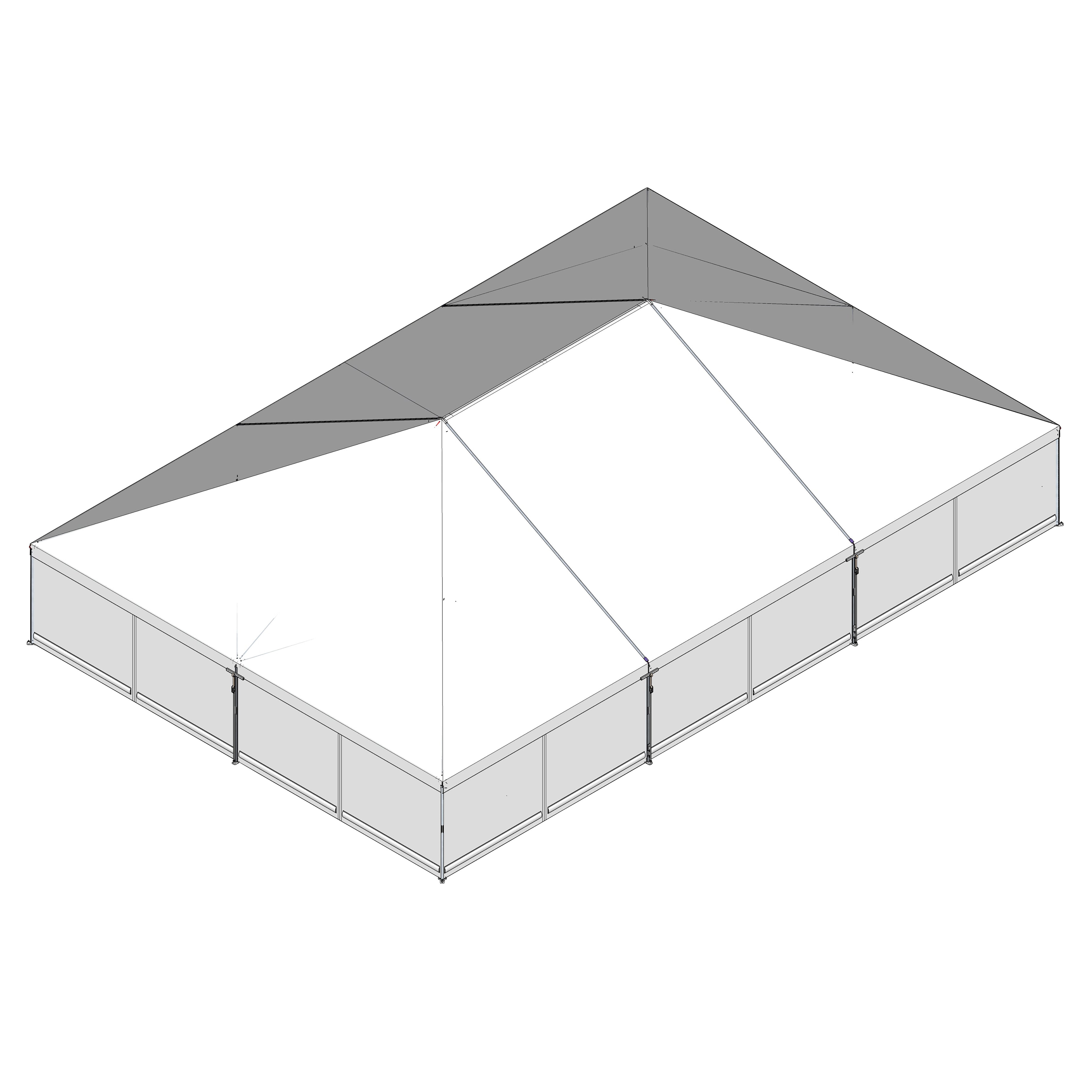 Turbotrack Tent, 40' x 60' Plain Walls