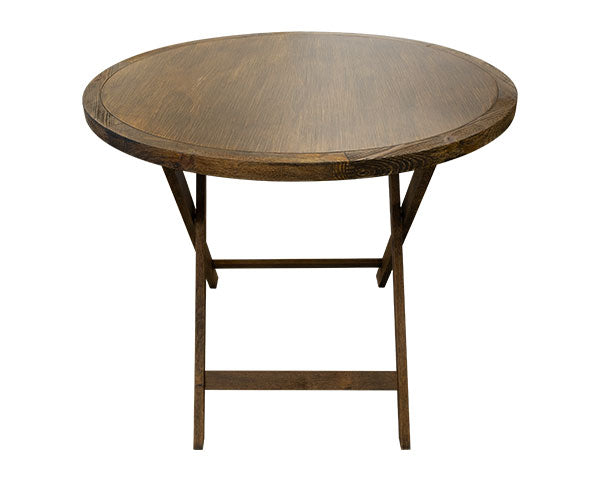 Table, 36" Round x 30" High Folding Farm Antique