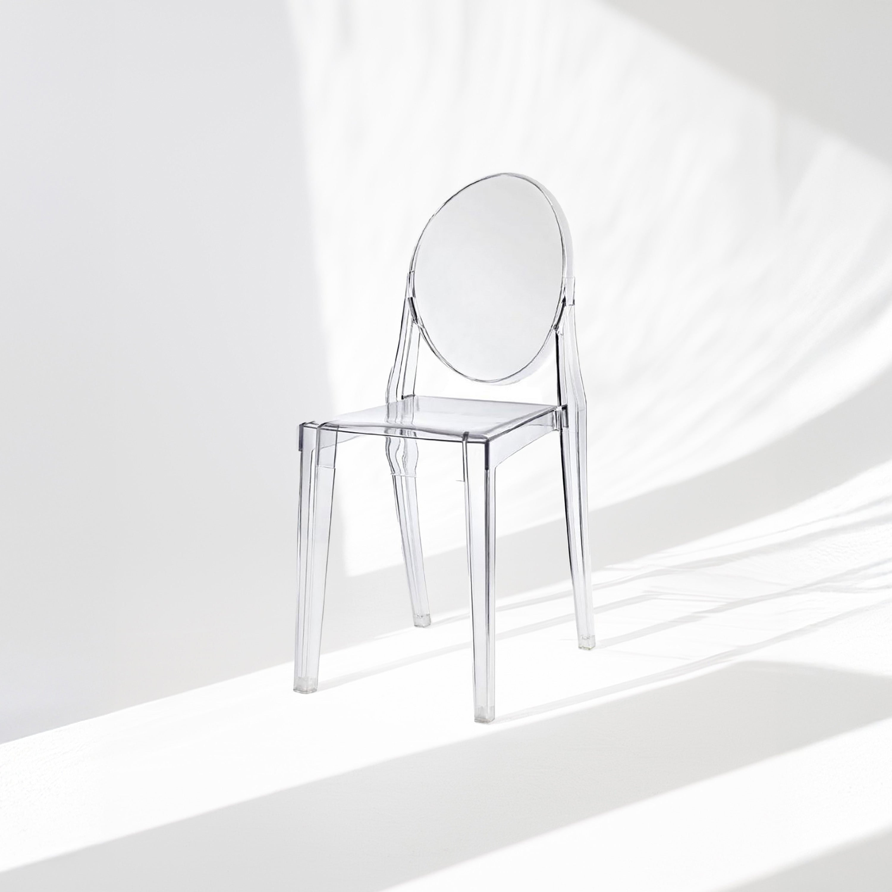 Clear plastic/ resin chair for events. 