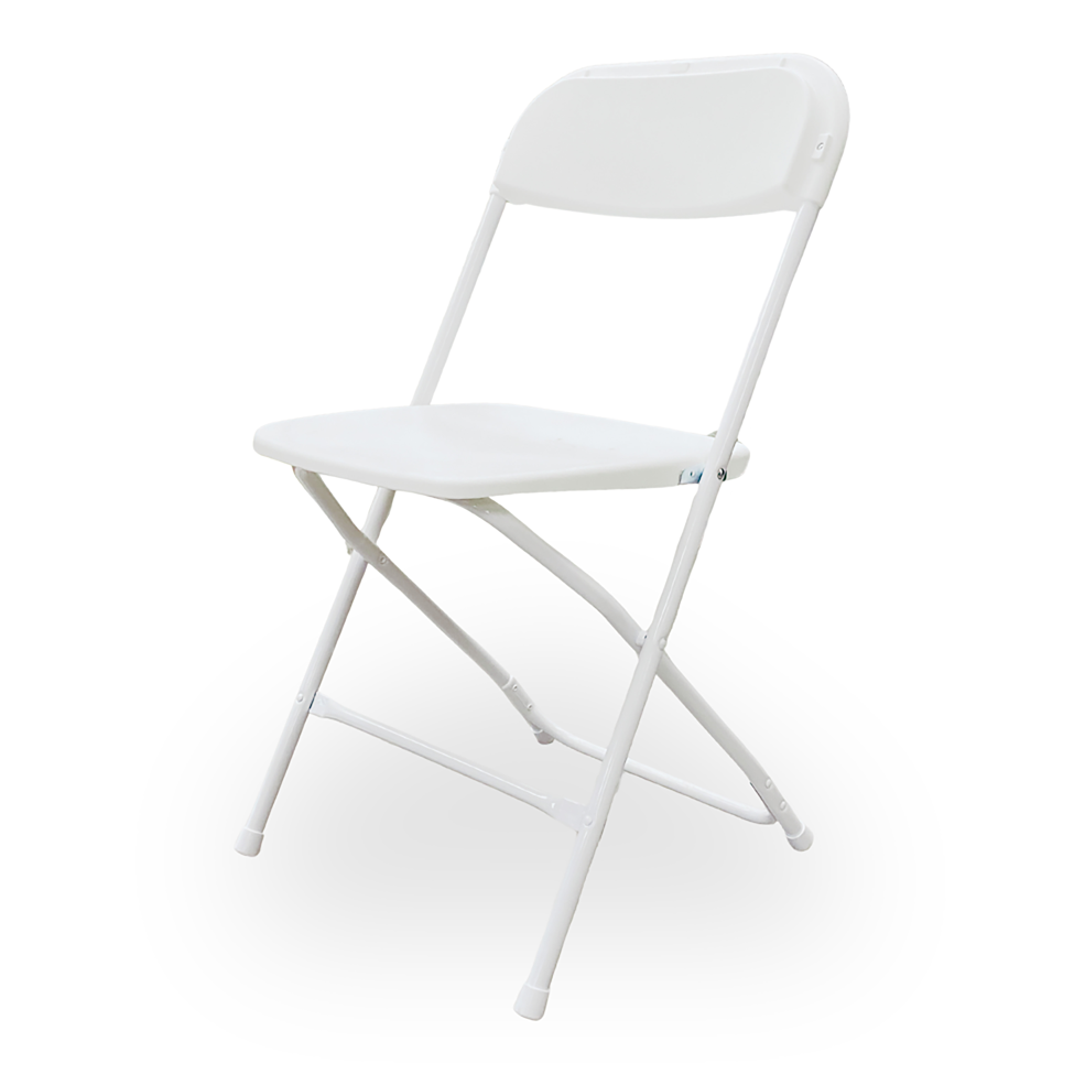 White folding chair for event venues wholesale Canada.
