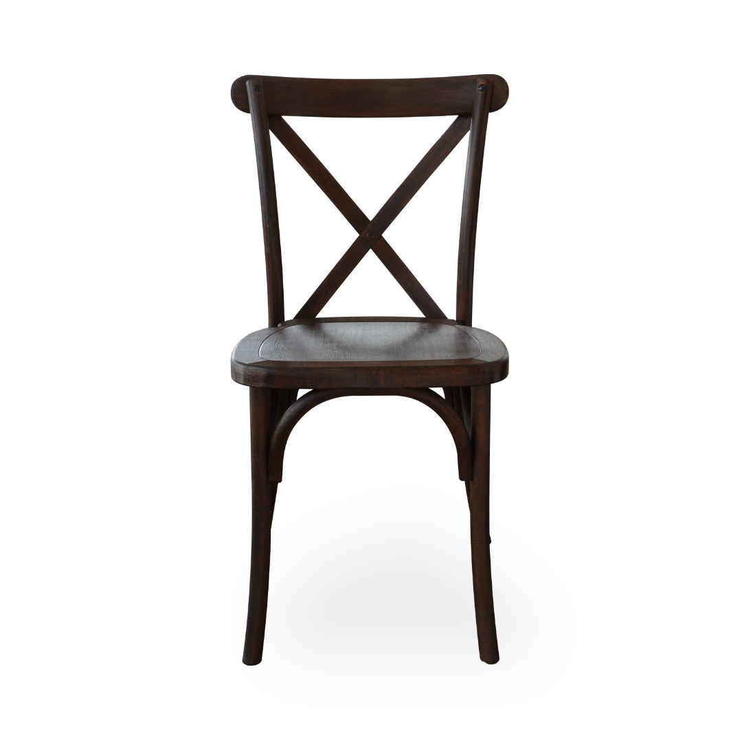 Mahogany wooden Crossback event chairs wholesale in Canada. 