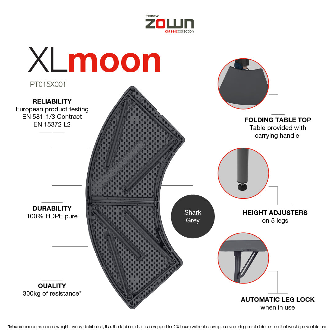 Zown Table XLmoon (30" Serpentine) NC
