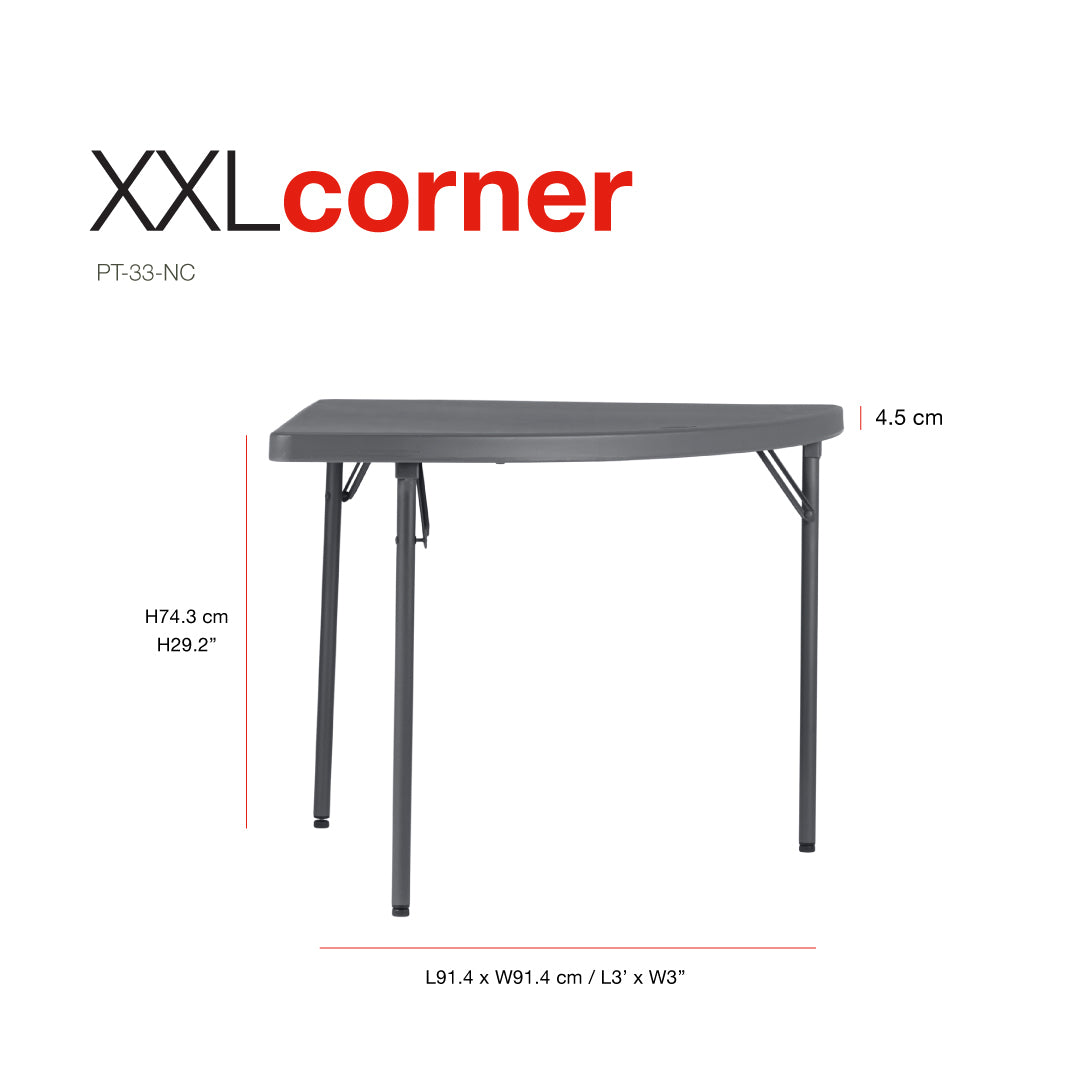 Zown Table, XXLcorner (36" Round Corner) NC