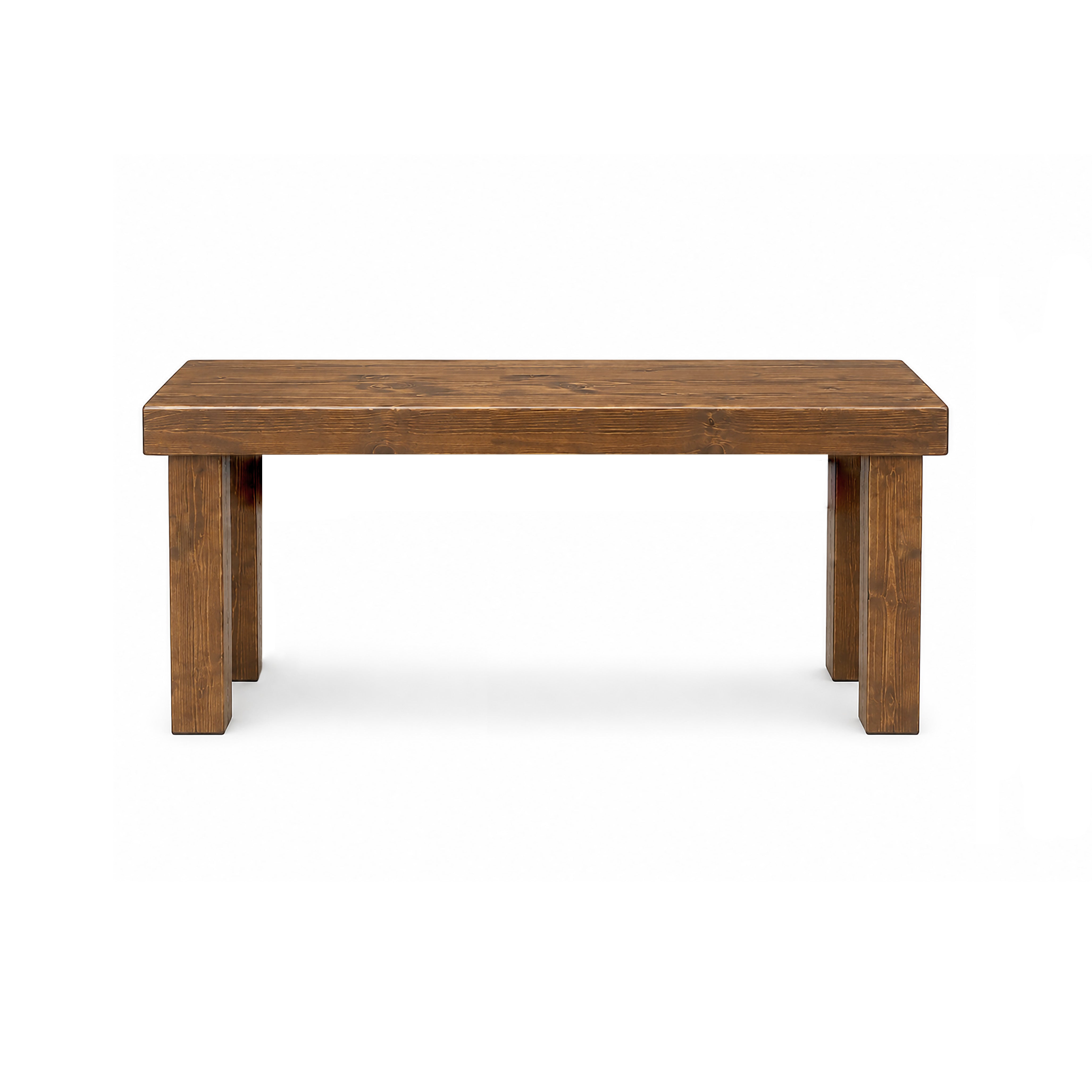 Bench, 12.5" x 48" Farm Style Mahogany