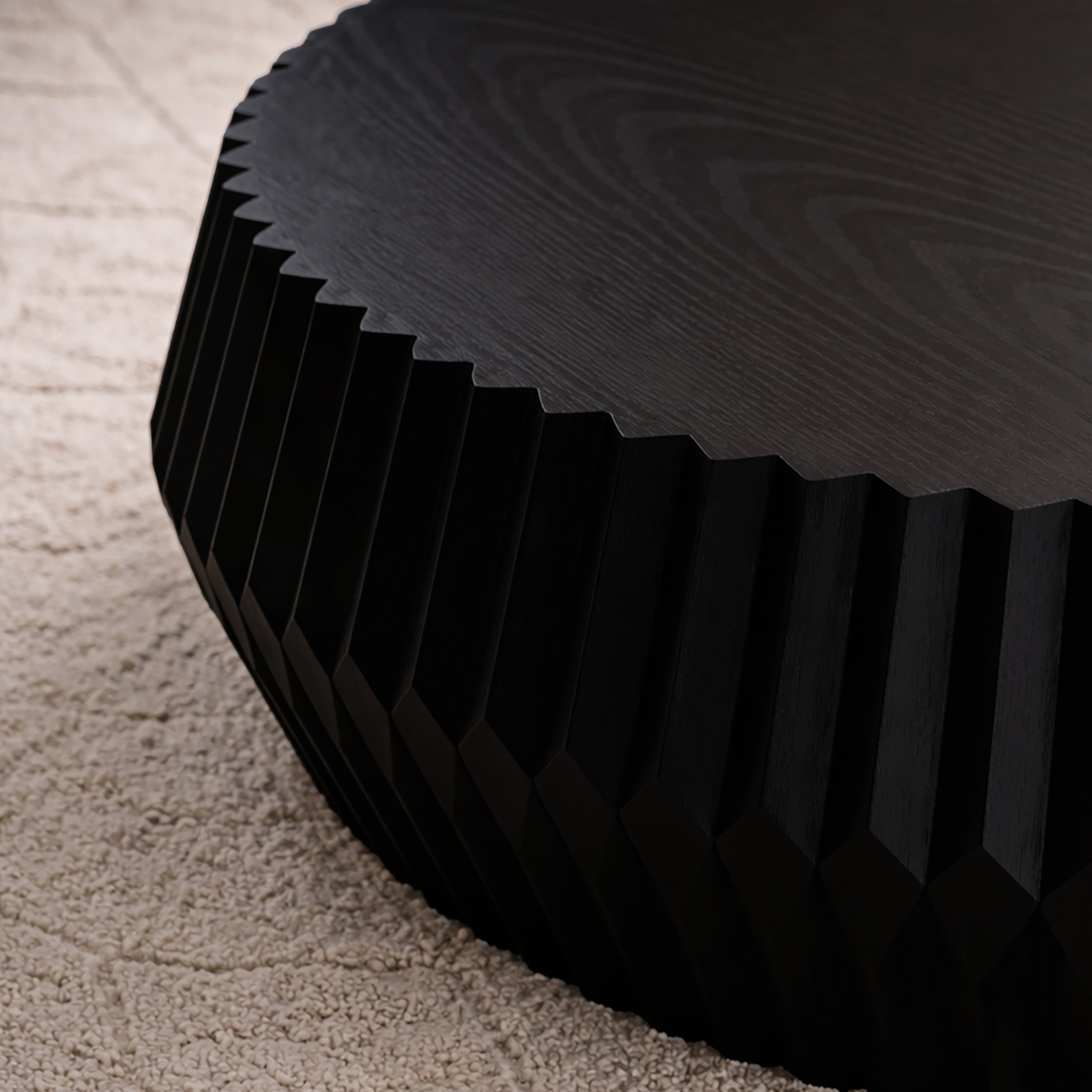 Ebony Fluted Mondo Coffee Table