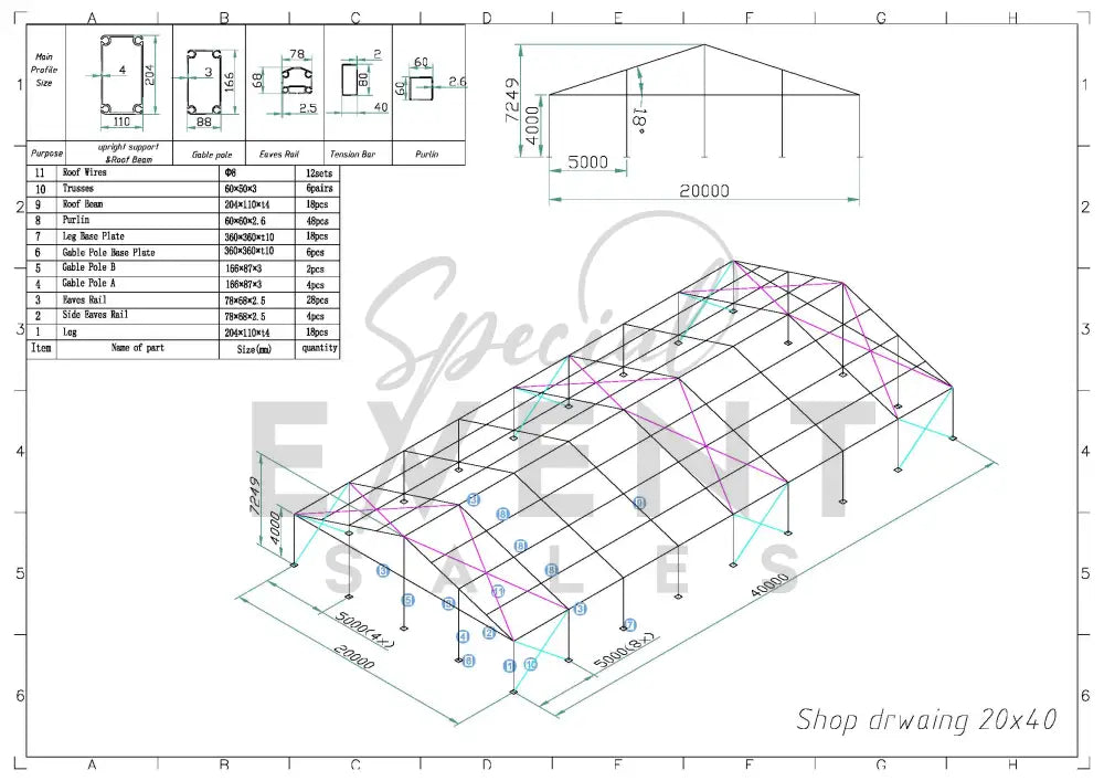 Clearspan Tent 20 Meter Modular Tents - Clearspan