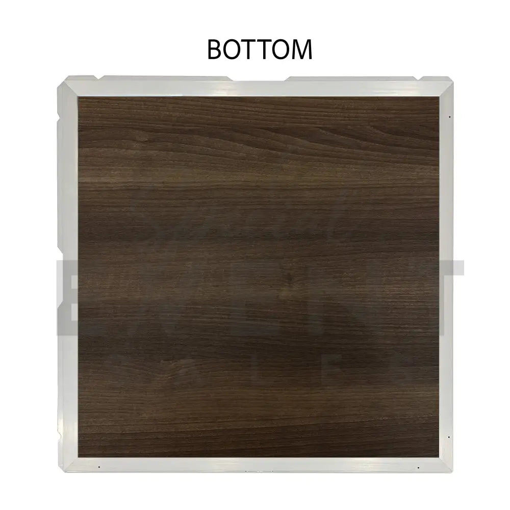 Wooden walnut DancePro event dance floor panel. Bottom view