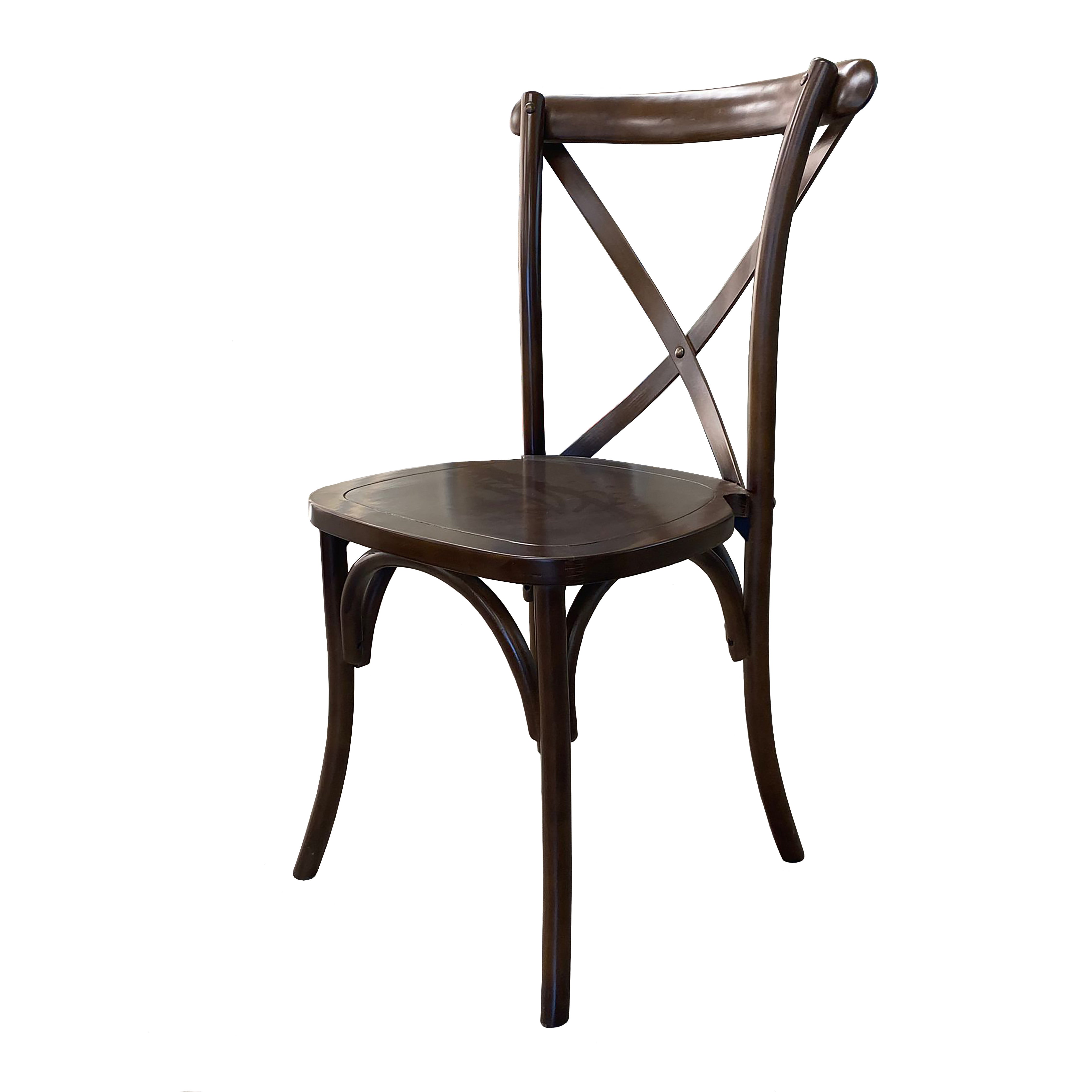 Chair, Crossback Dark Fruitwood Assembled