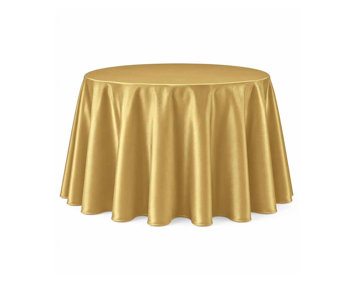 Tablecloth 120" Round Gold Majestic