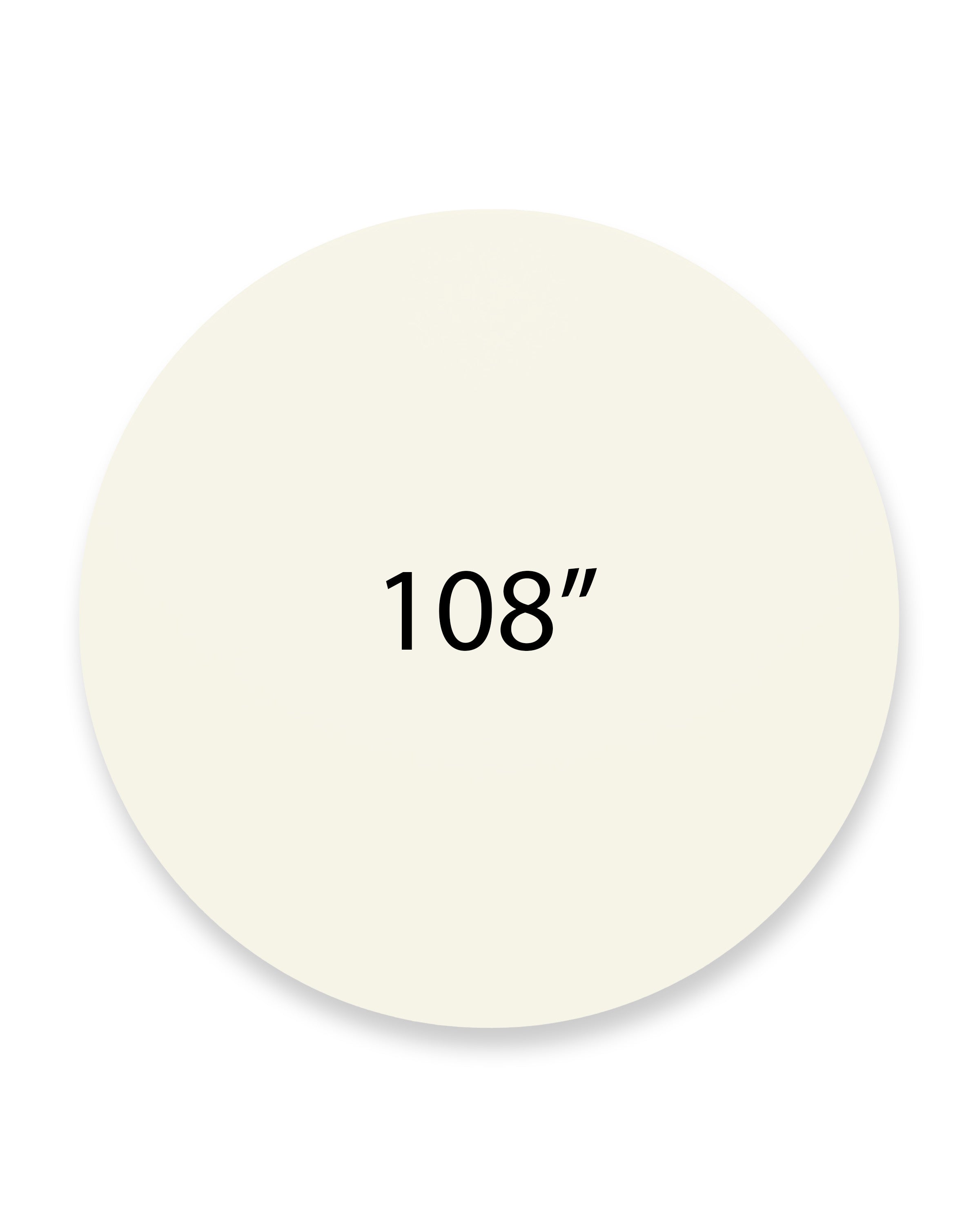 Tablecloth 108" Round Ivory