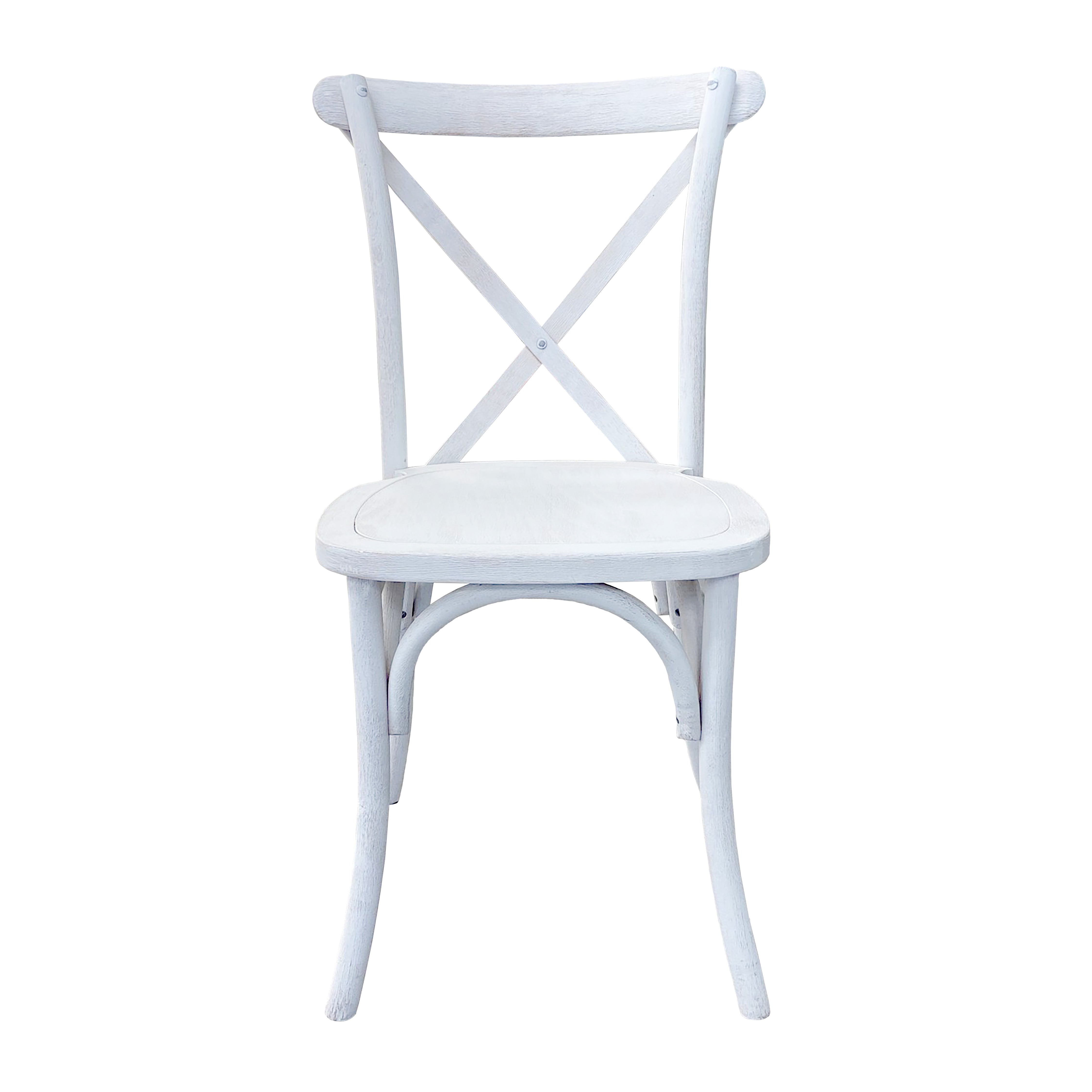 Chair, Crossback Limewash Resin