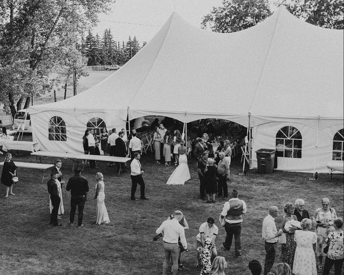 Pole Tent 40’ x 100’ White Tents - Pole